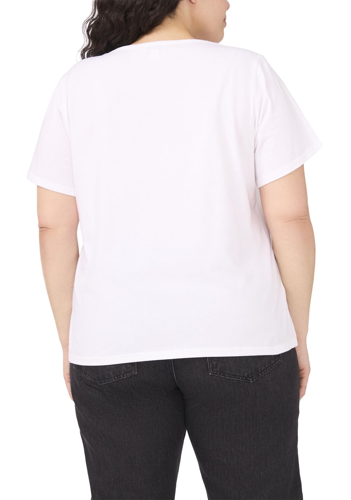 Plus Size Short Sleeve Crew Neck Amore T-Shirt