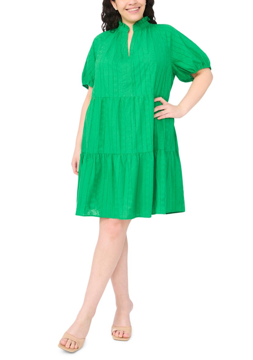 mini plus size babydoll dress Plus Size White Smocked Babydoll Mini Dress