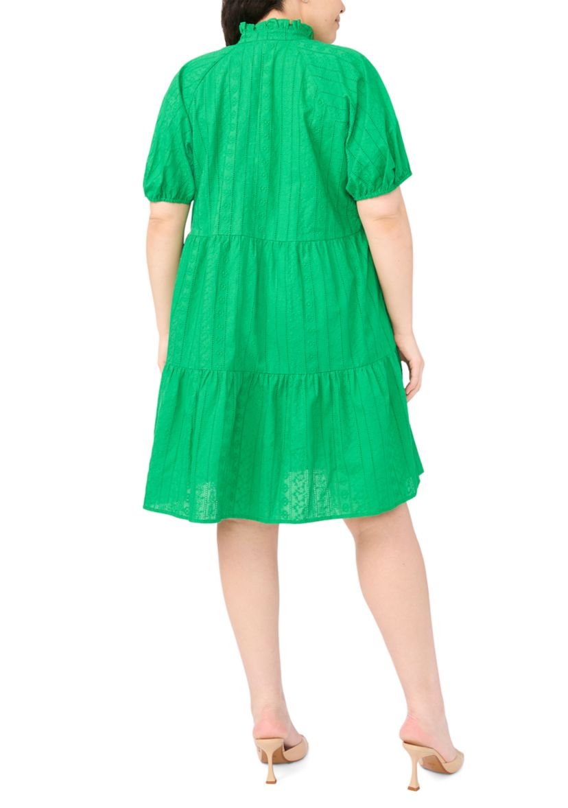 cece short sleeve babydoll dress CeCe Plus Size Short Puff Sleeve Babydoll Dress