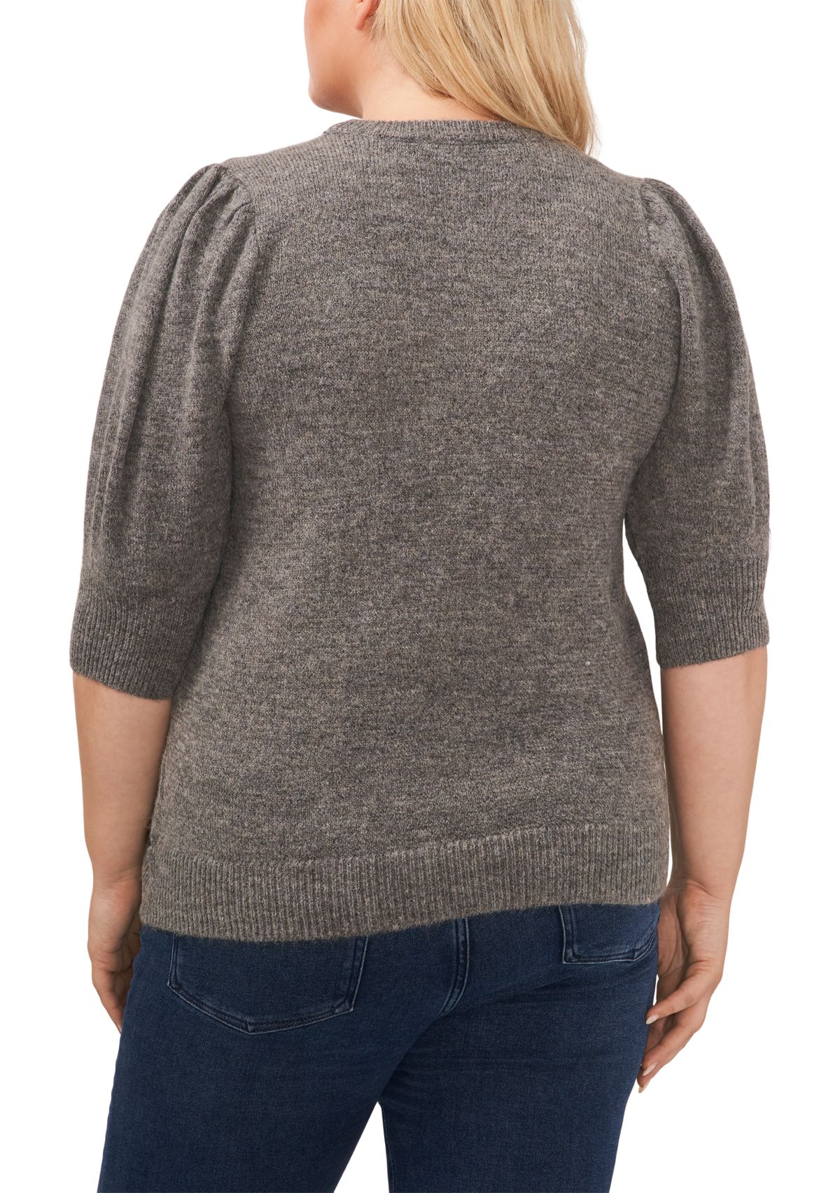 Plus Size Puff Sleeve Sweater