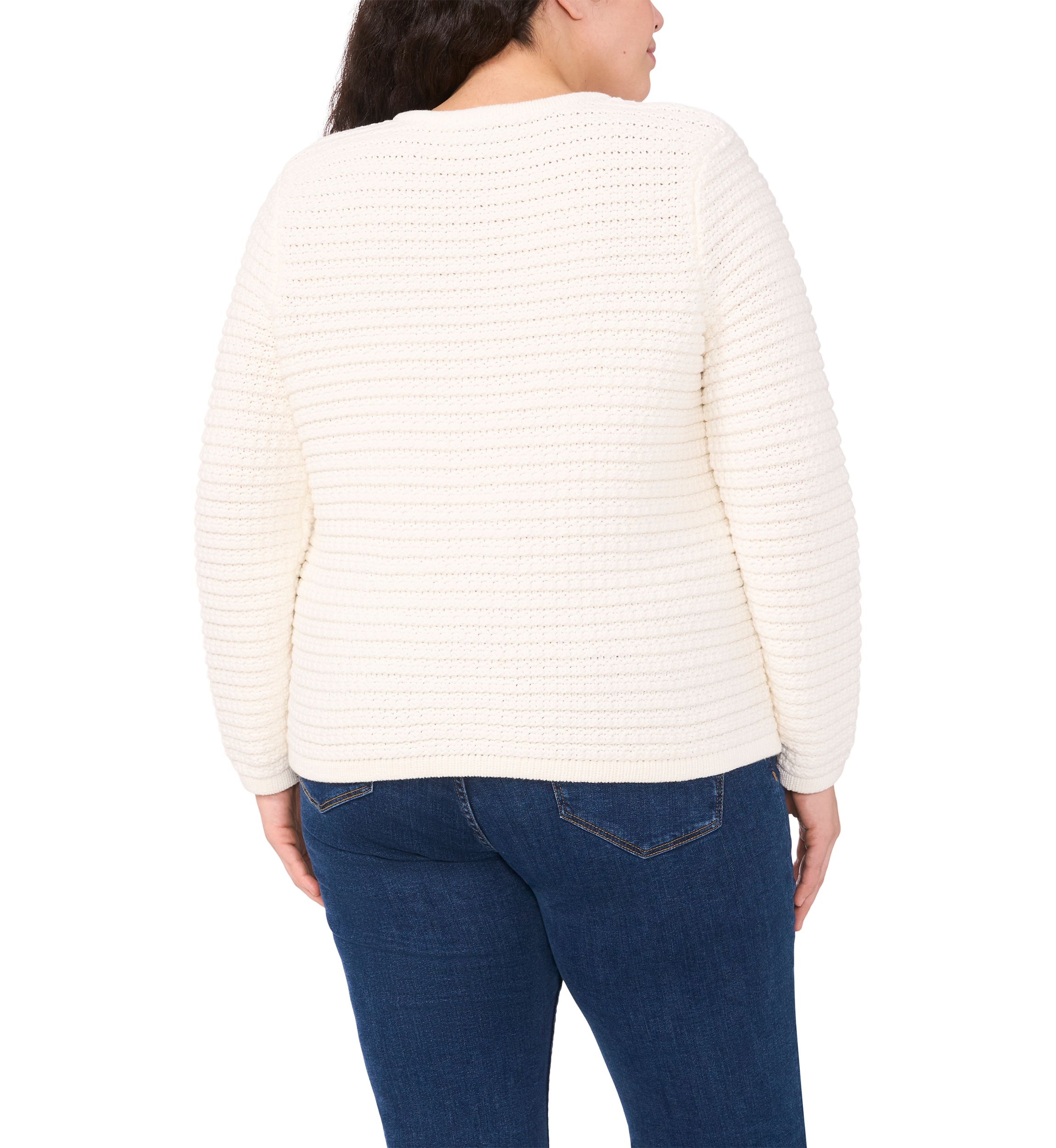 Plus Size Solid Cardigan Jacket 