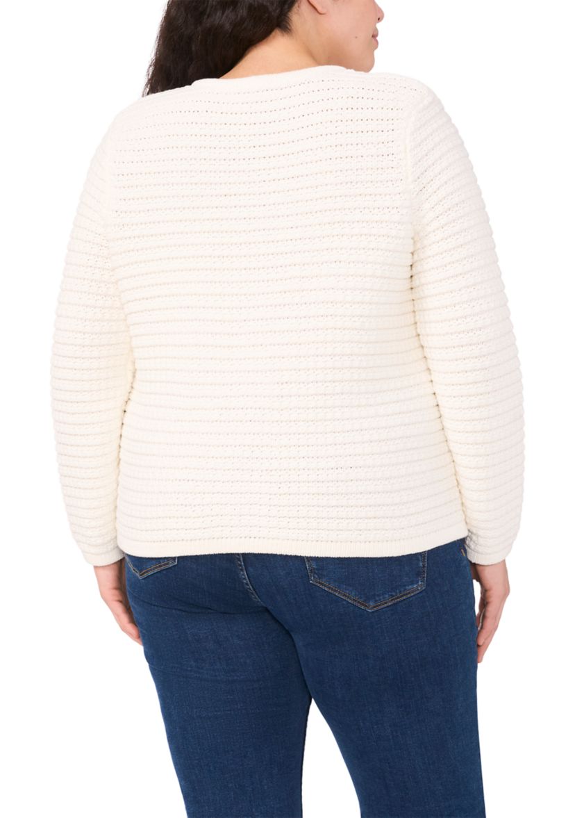 Plus Size Solid Cardigan Jacket 