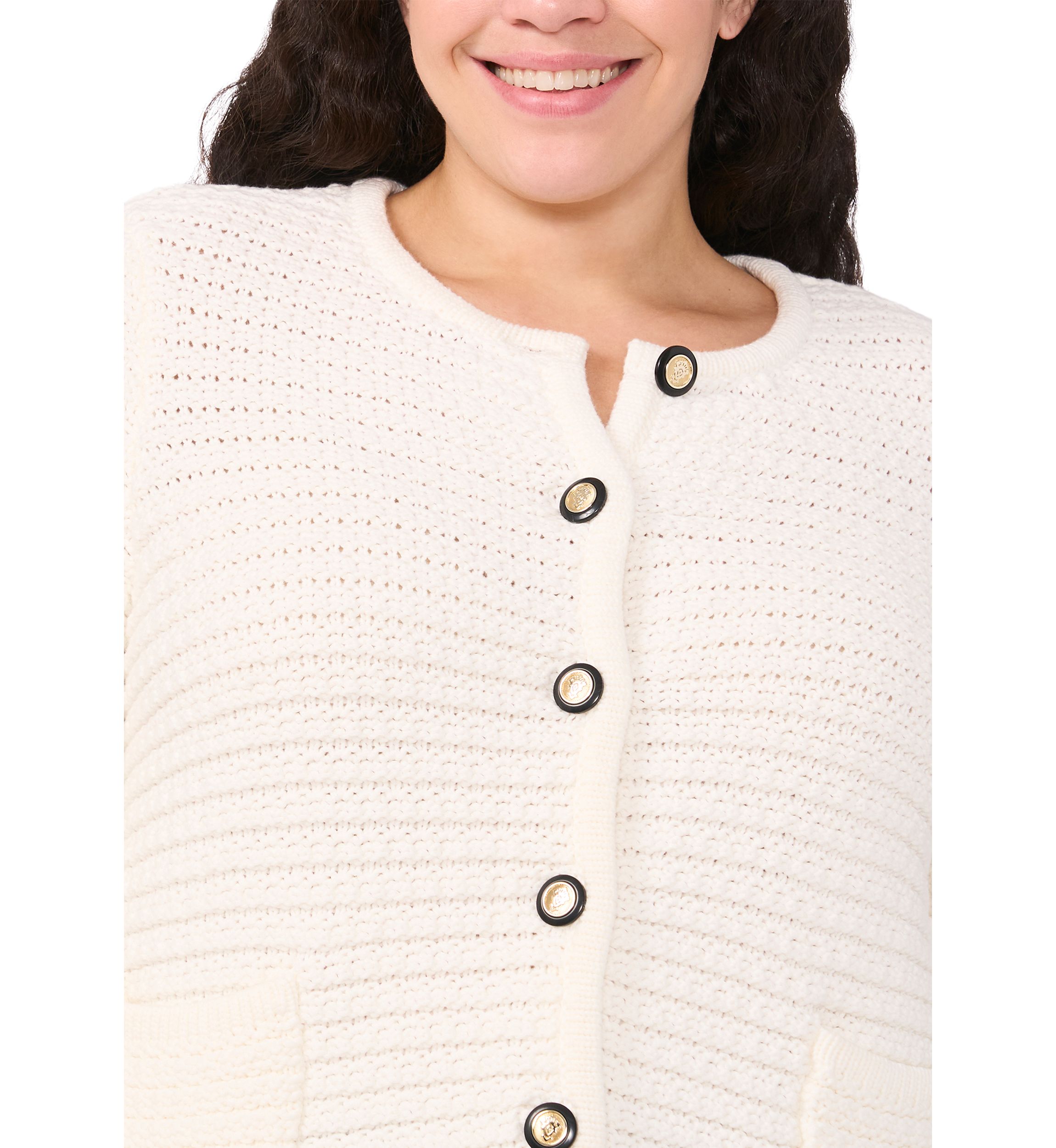 Plus Size Solid Cardigan Jacket 