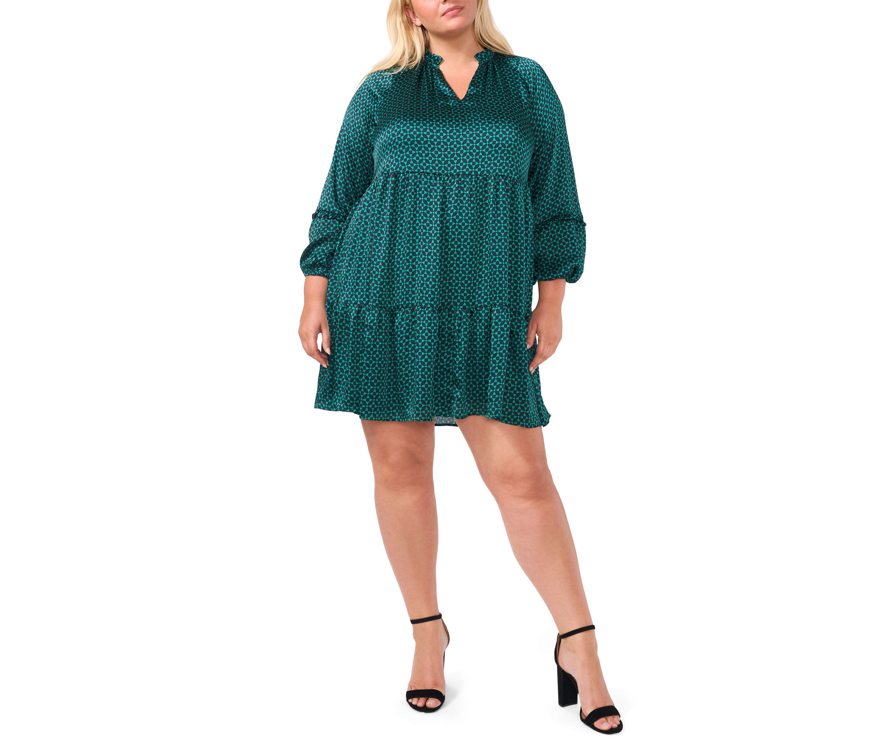 Plus Size Long Sleeve Babydoll Dress