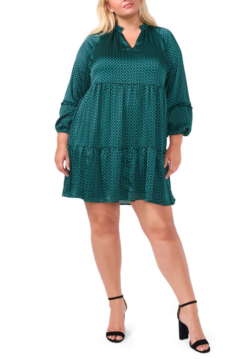Plus Size Long Sleeve Babydoll Dress