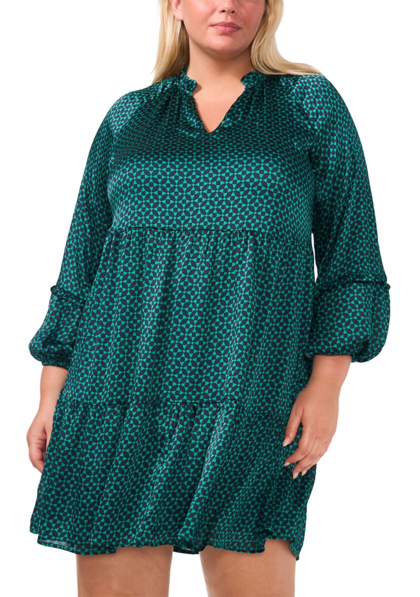Plus Size Long Sleeve Babydoll Dress