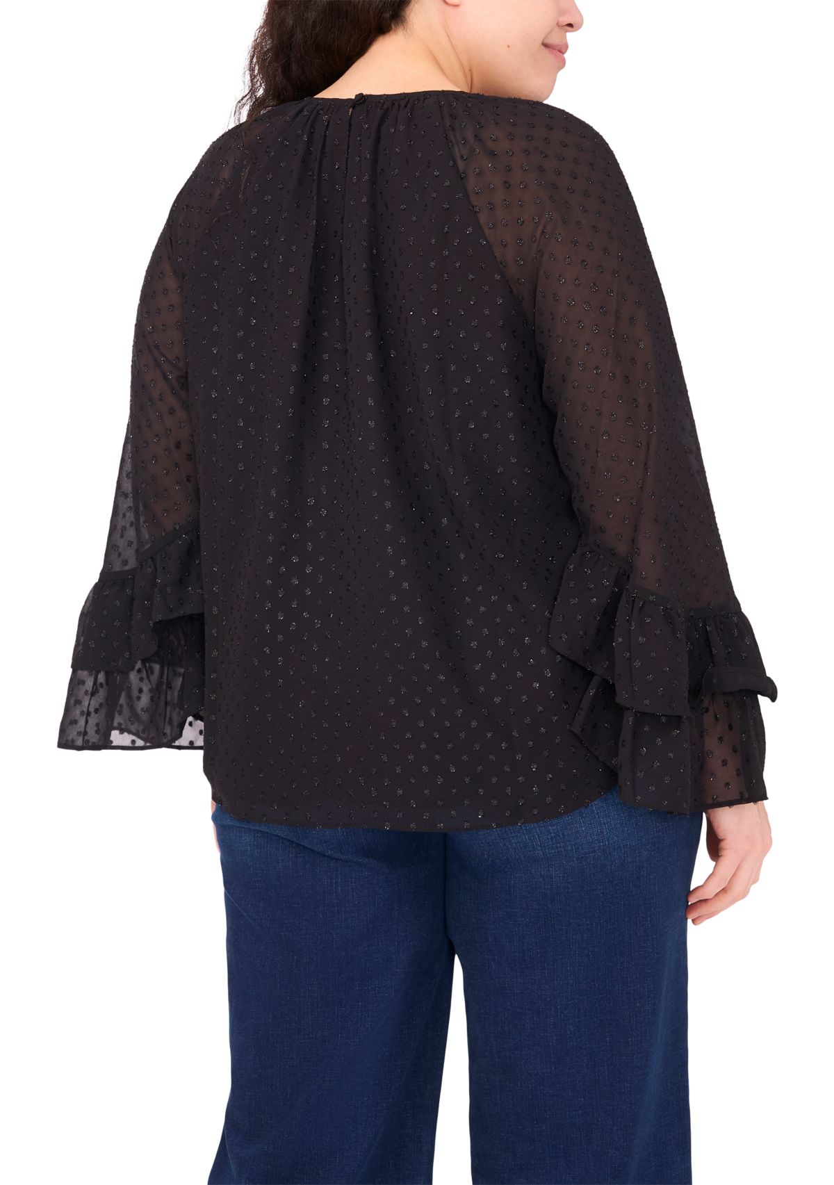 Plus Size Ruffle Tiered Blouse