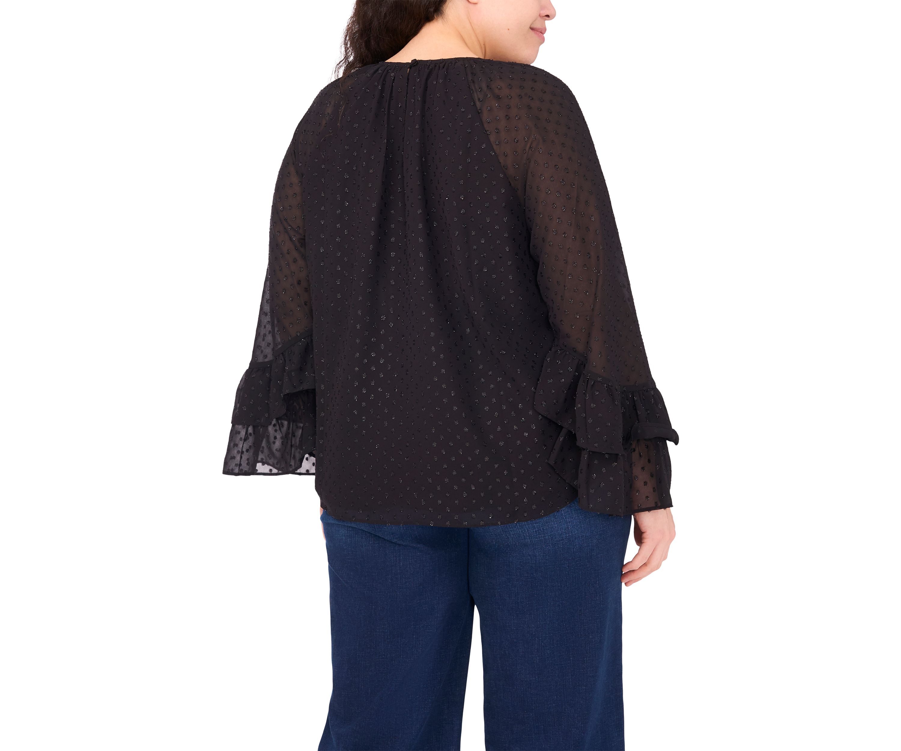 Plus Size Ruffle Tiered Blouse