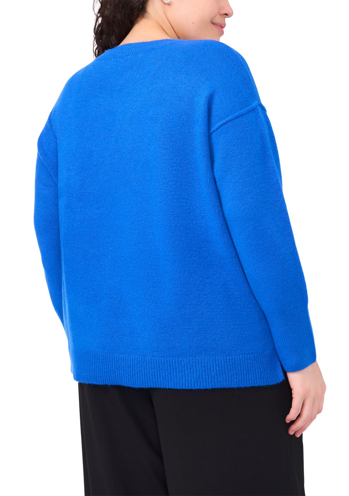 Plus Size Crew Neck Sparkle Sweater