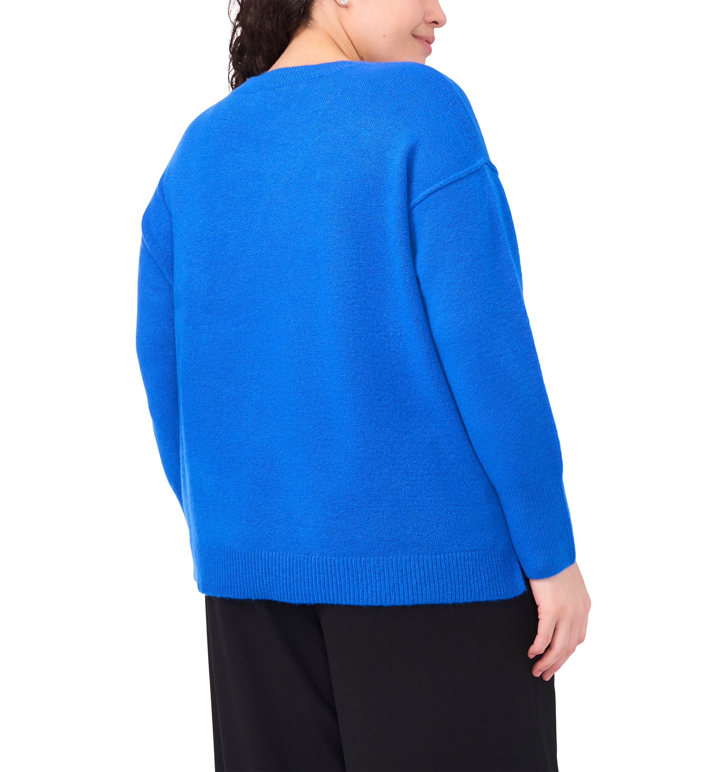 Plus Size Crew Neck Sparkle Sweater