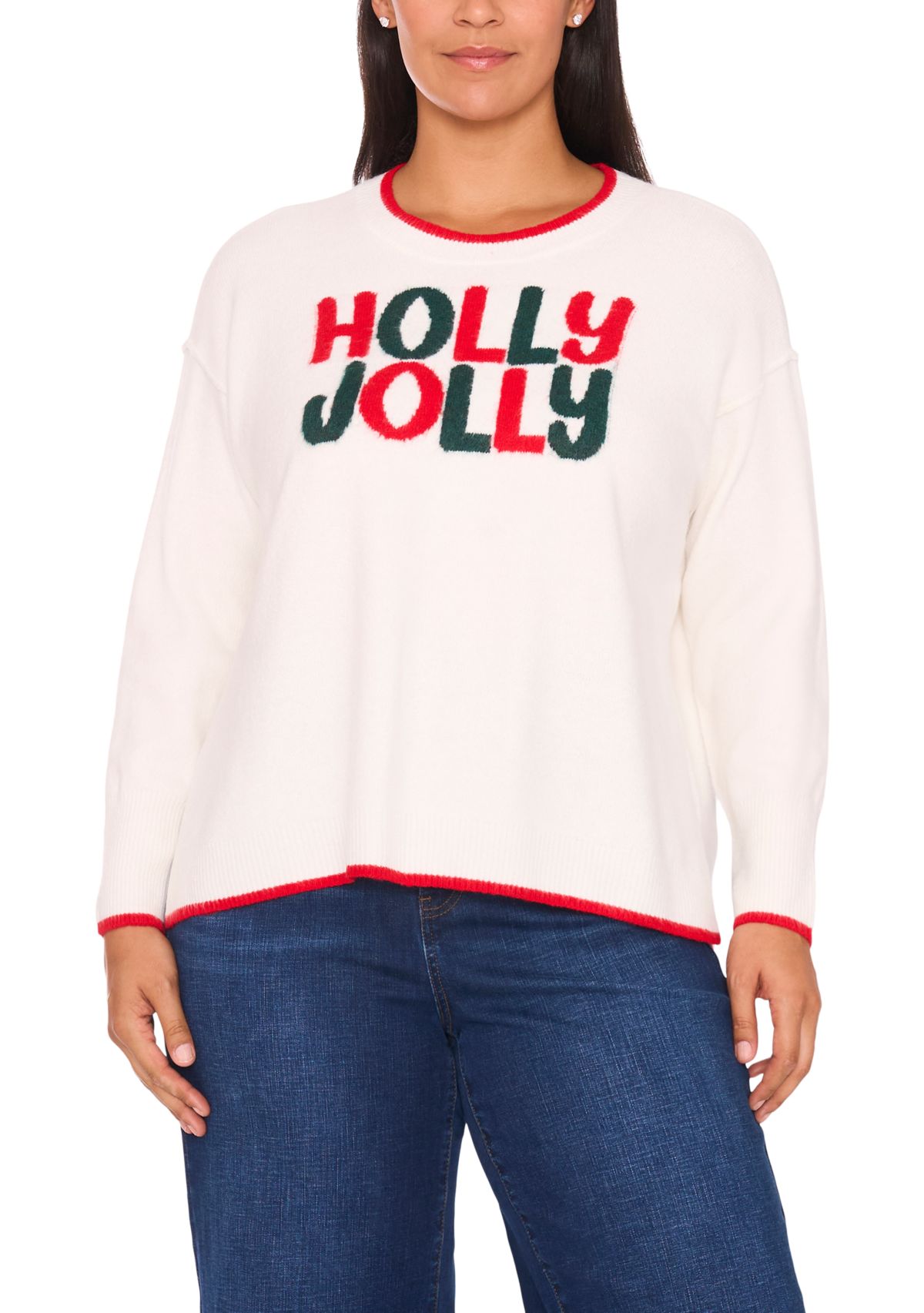 Plus Size Crew Neck Sweater