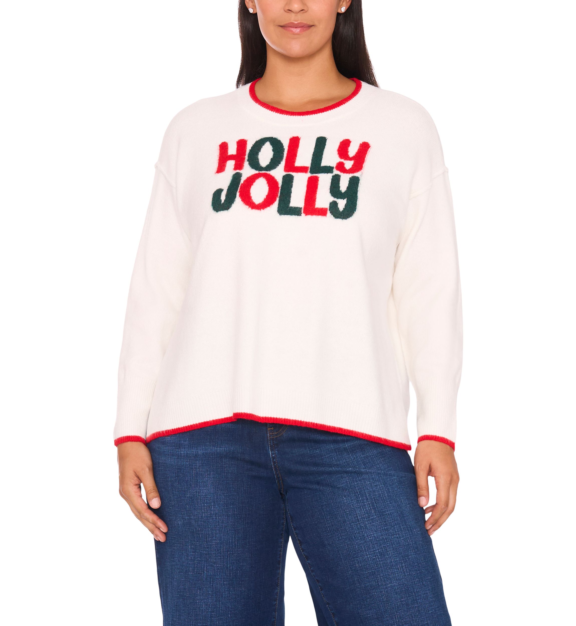 Plus Size Crew Neck Sweater