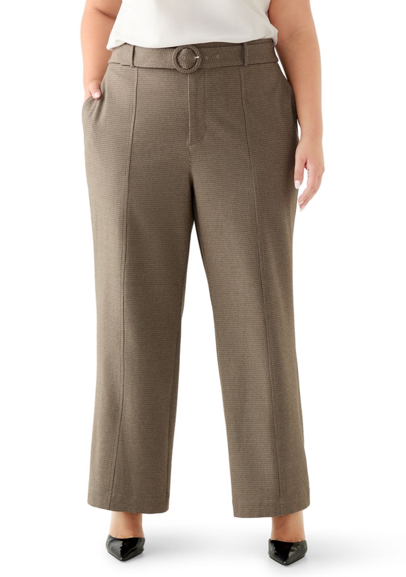 Plus Size High Waist Tailored Pants 