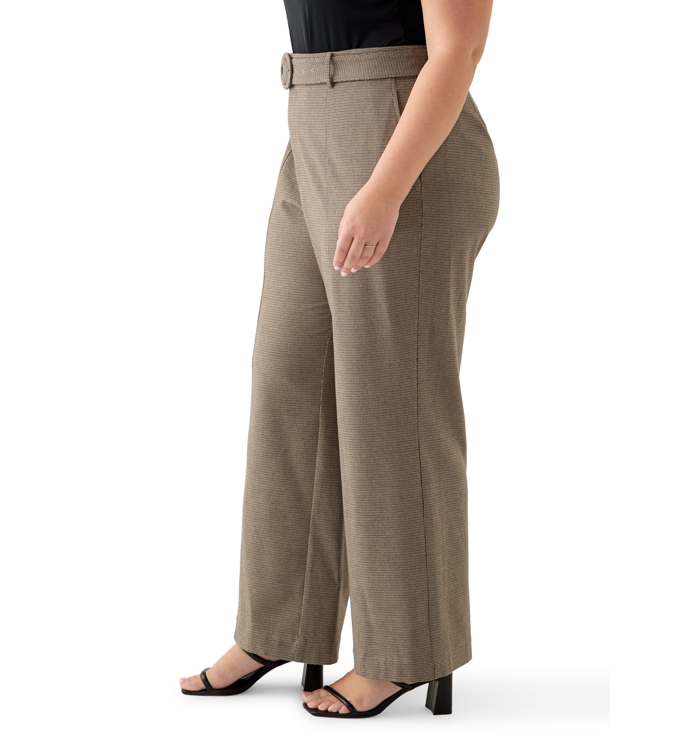 Plus Size High Waist Tailored Pants 