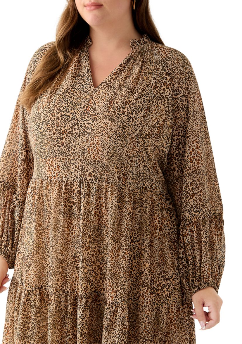 Plus Size Long Sleeve Baby Doll Dress