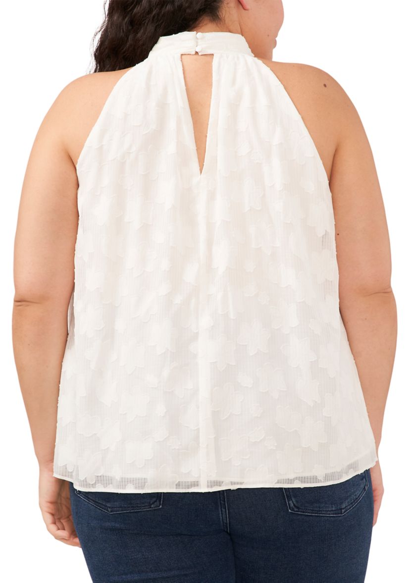 Plus Size Sleeveless Halter Neck Blouse