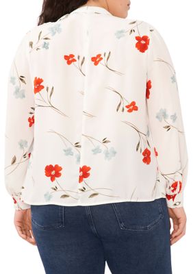 Plus Printed Blouse