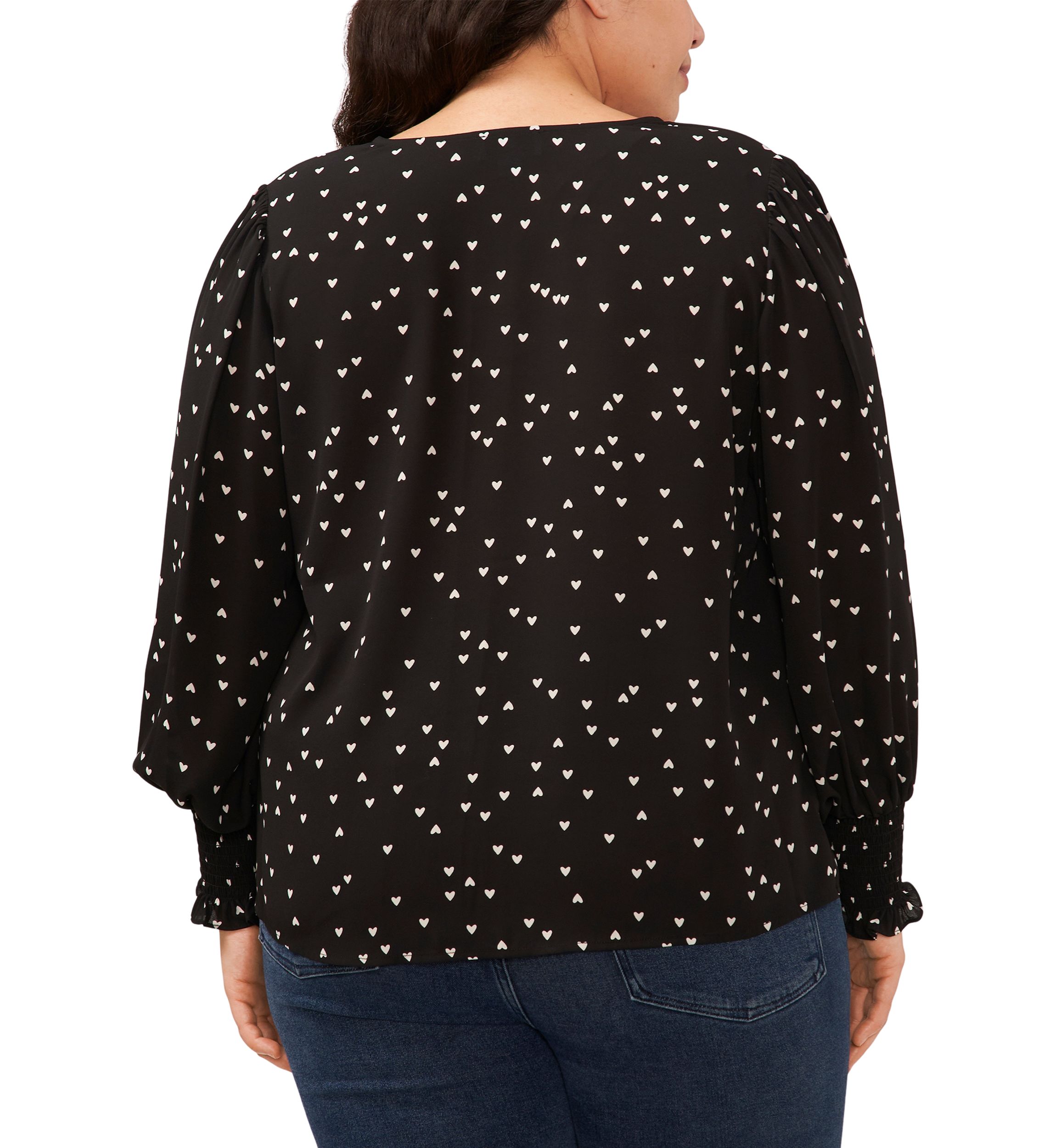  Plus Size V-Day Woven Top