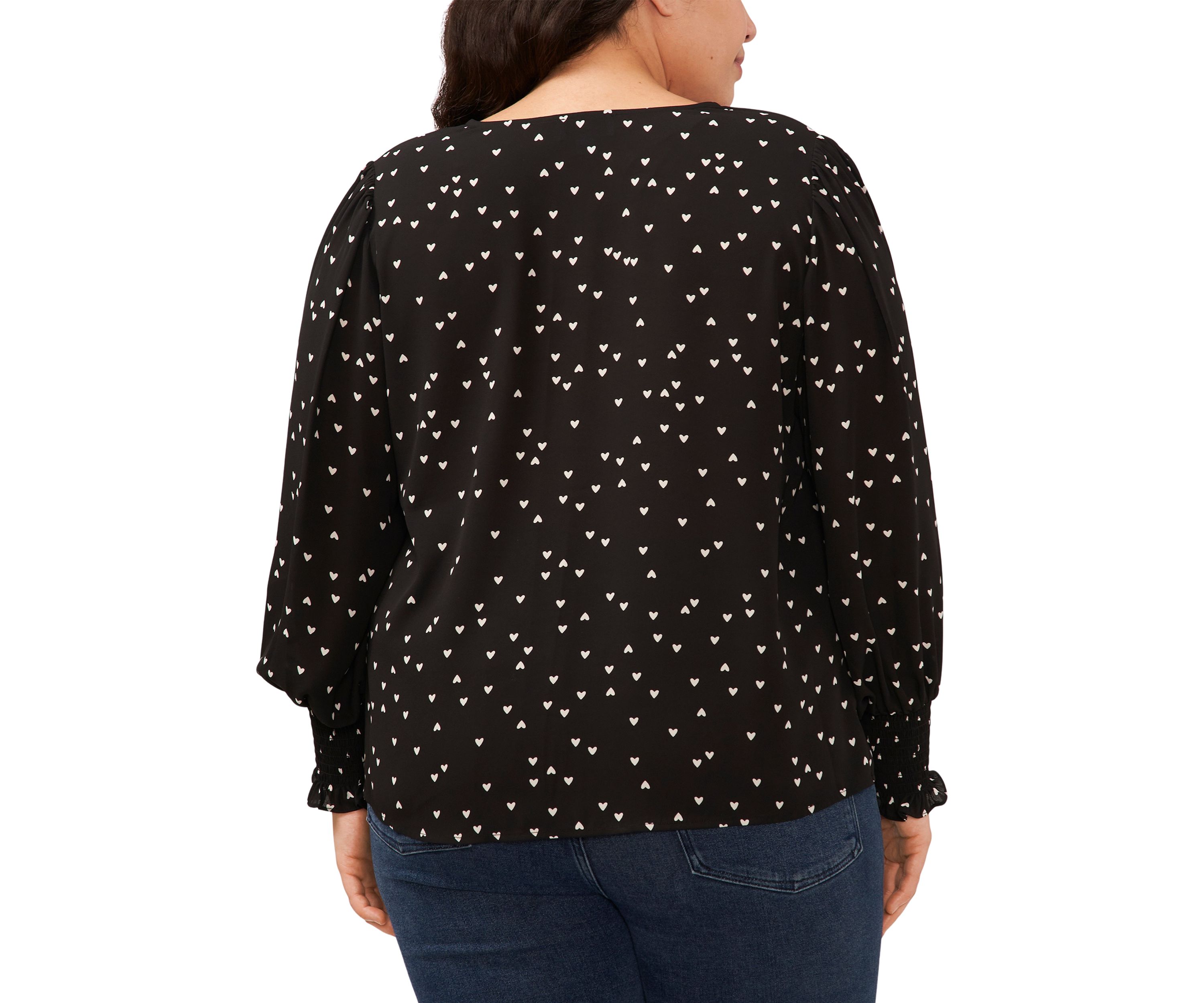  Plus Size V-Day Woven Top