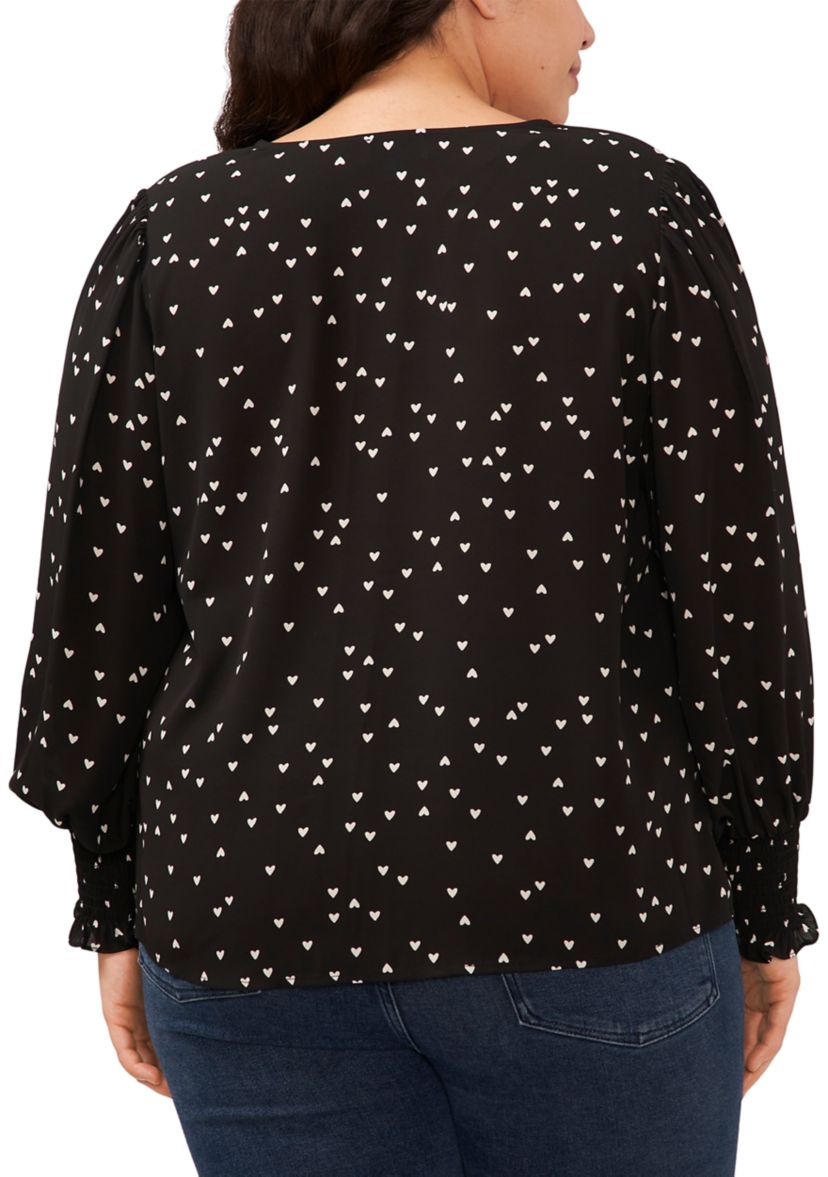  Plus Size V-Day Woven Top
