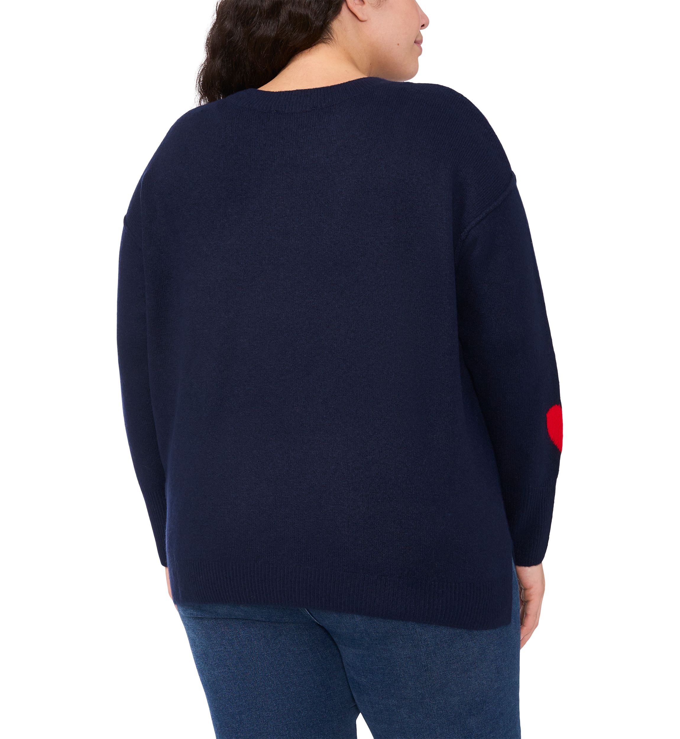 Plus Size All-Over Hearts Sweater 
