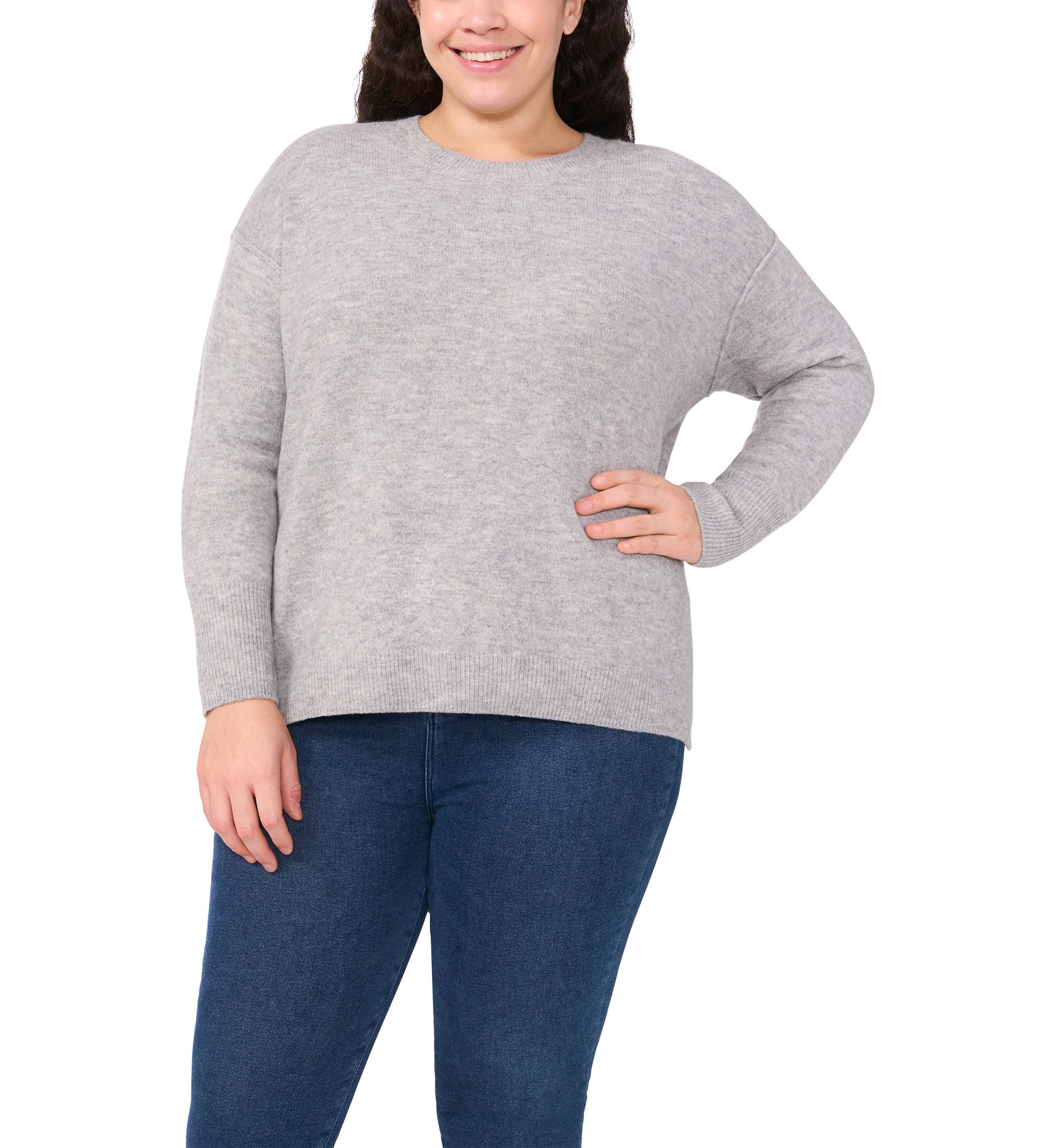 Plus Size Heart Elbow Sweater 