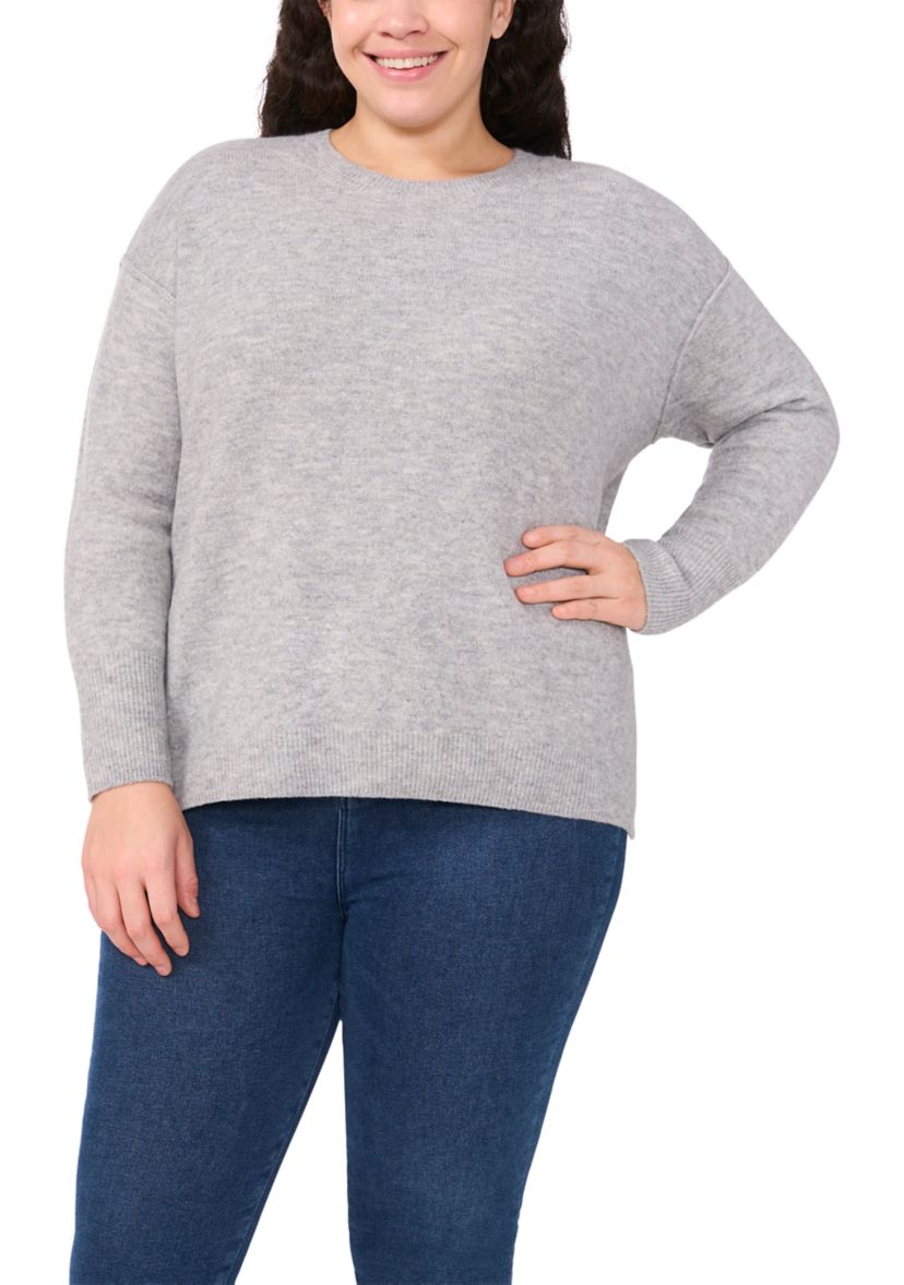 Plus Size Heart Elbow Sweater 
