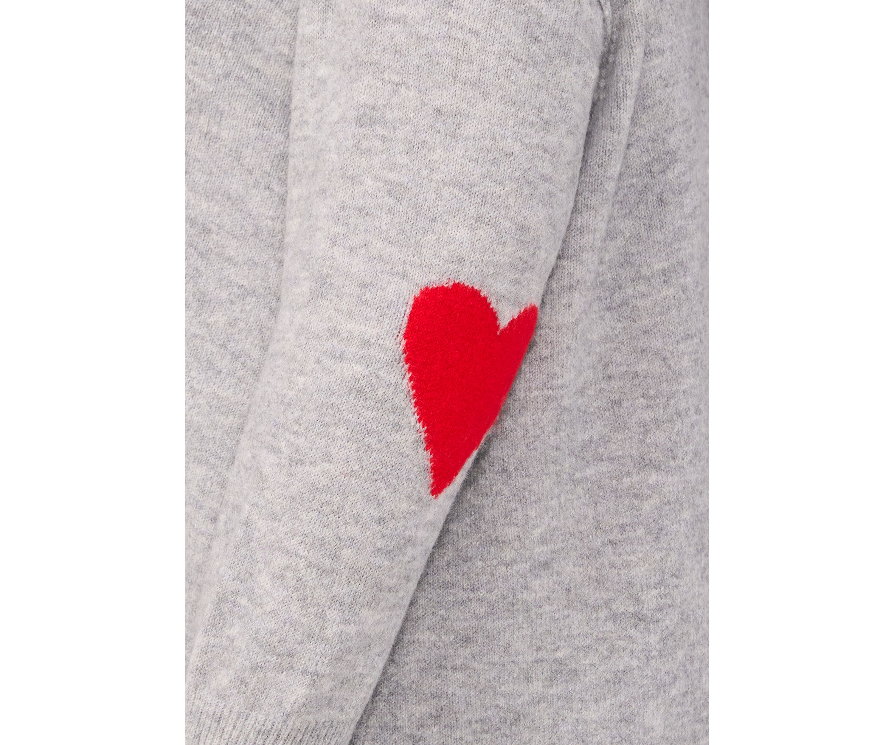 Plus Size Heart Elbow Sweater 