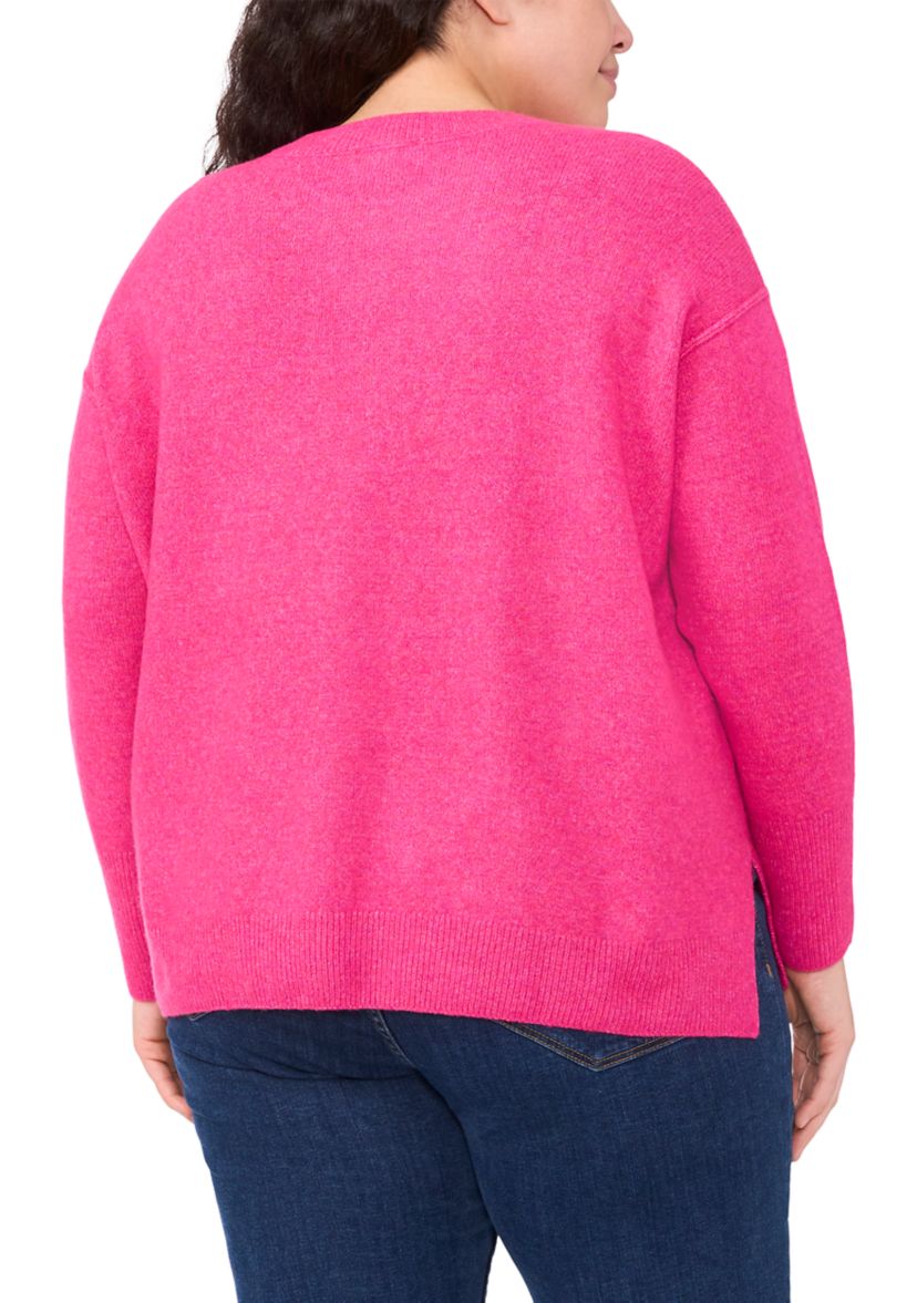 Plus Size Love Beaded Sweater