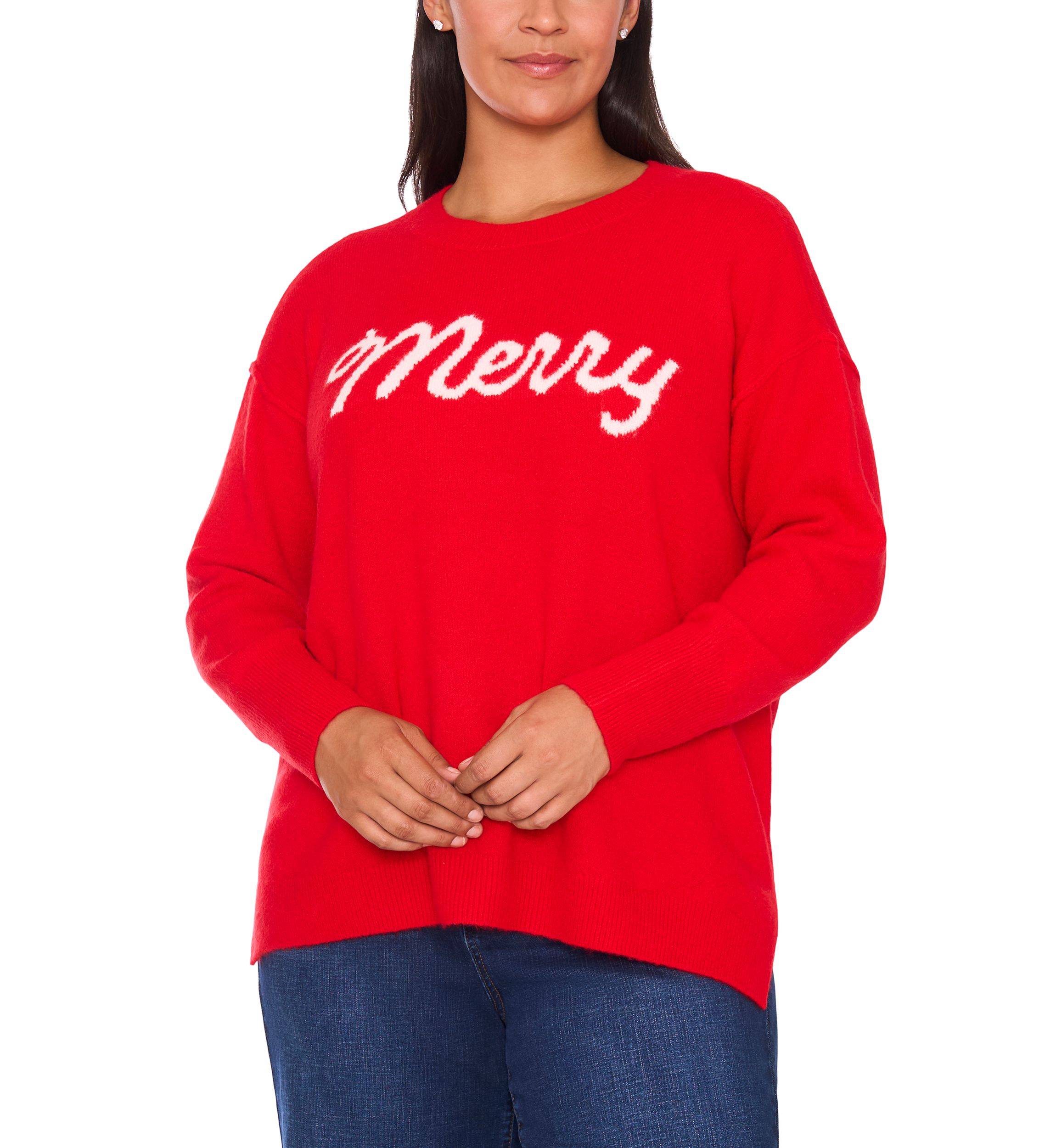 Plus Size Crew Neck Sweater