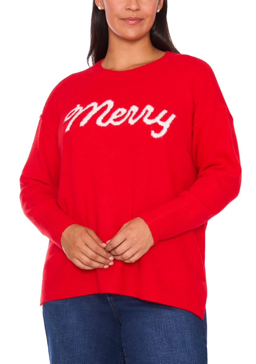 Plus Size Crew Neck Sweater