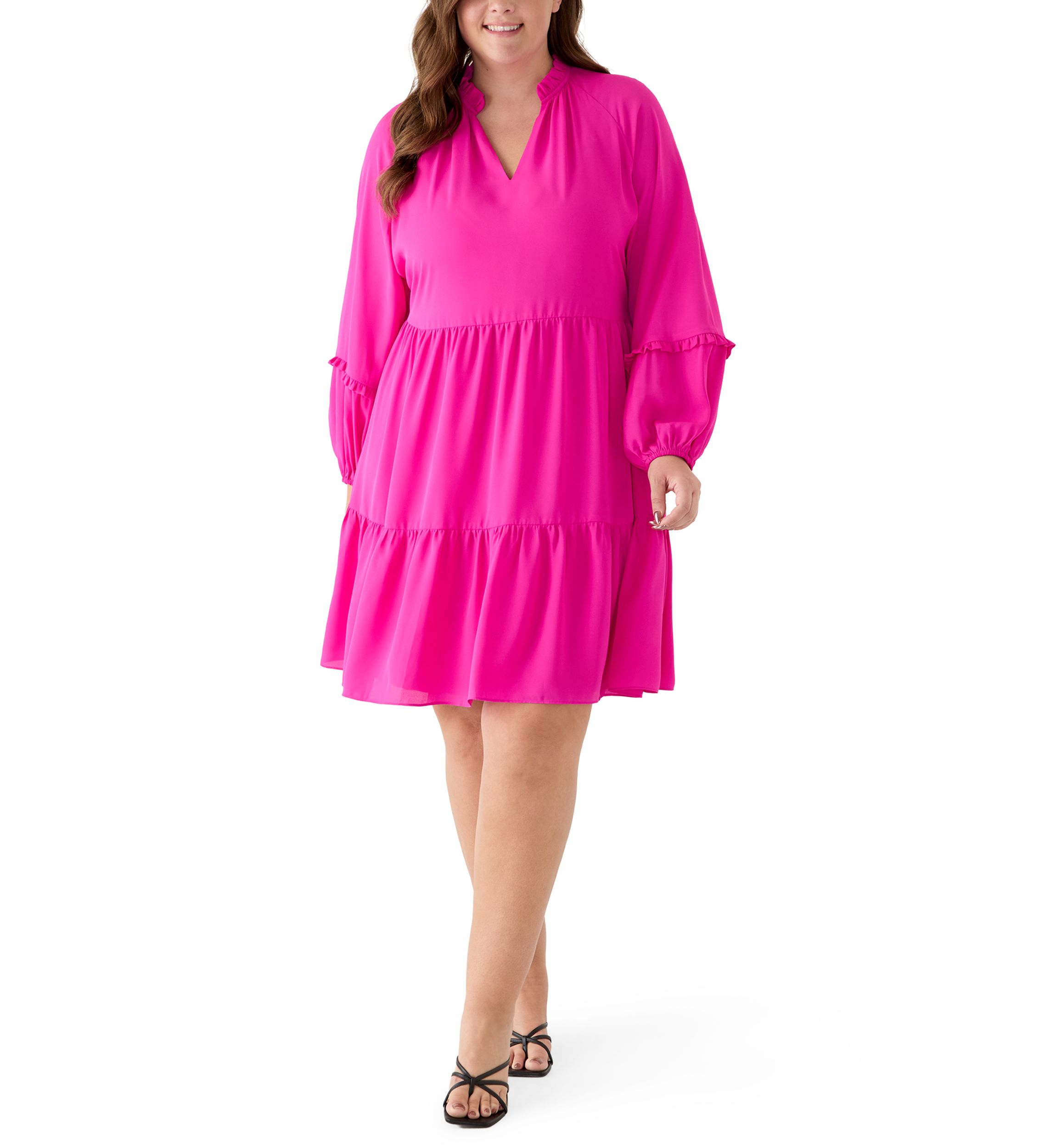 blue long sleeve dress casual Parker