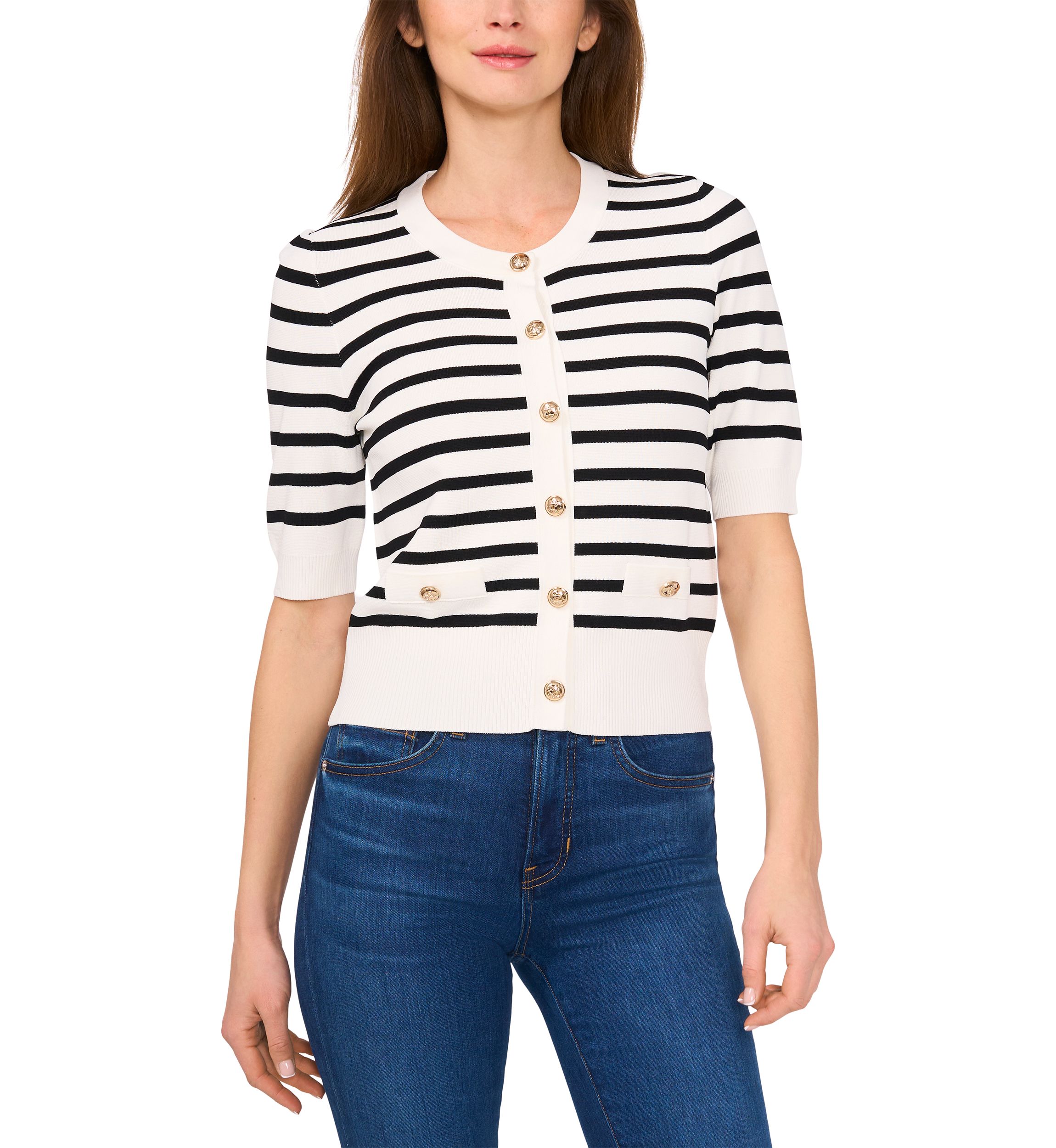 Petite Elbow Sleeve Printed Cardigan 