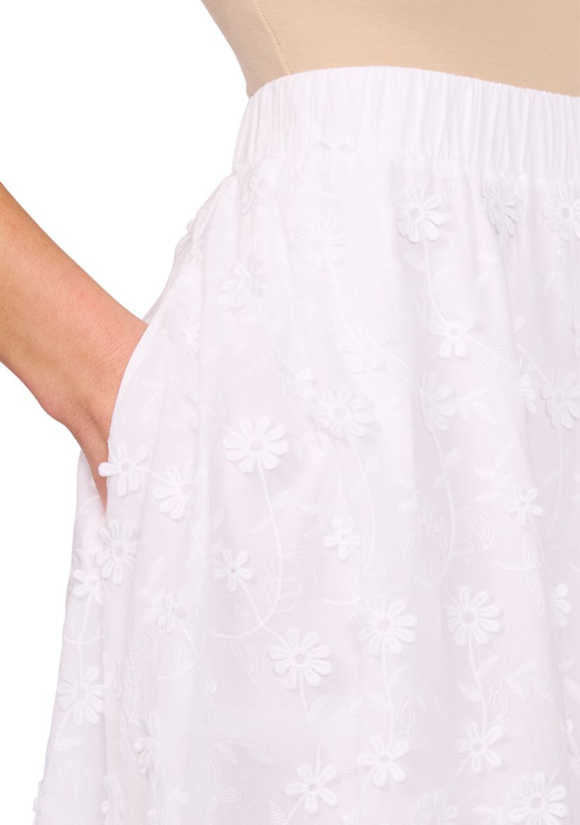 Petite Elastic Waist Midi Skirt
