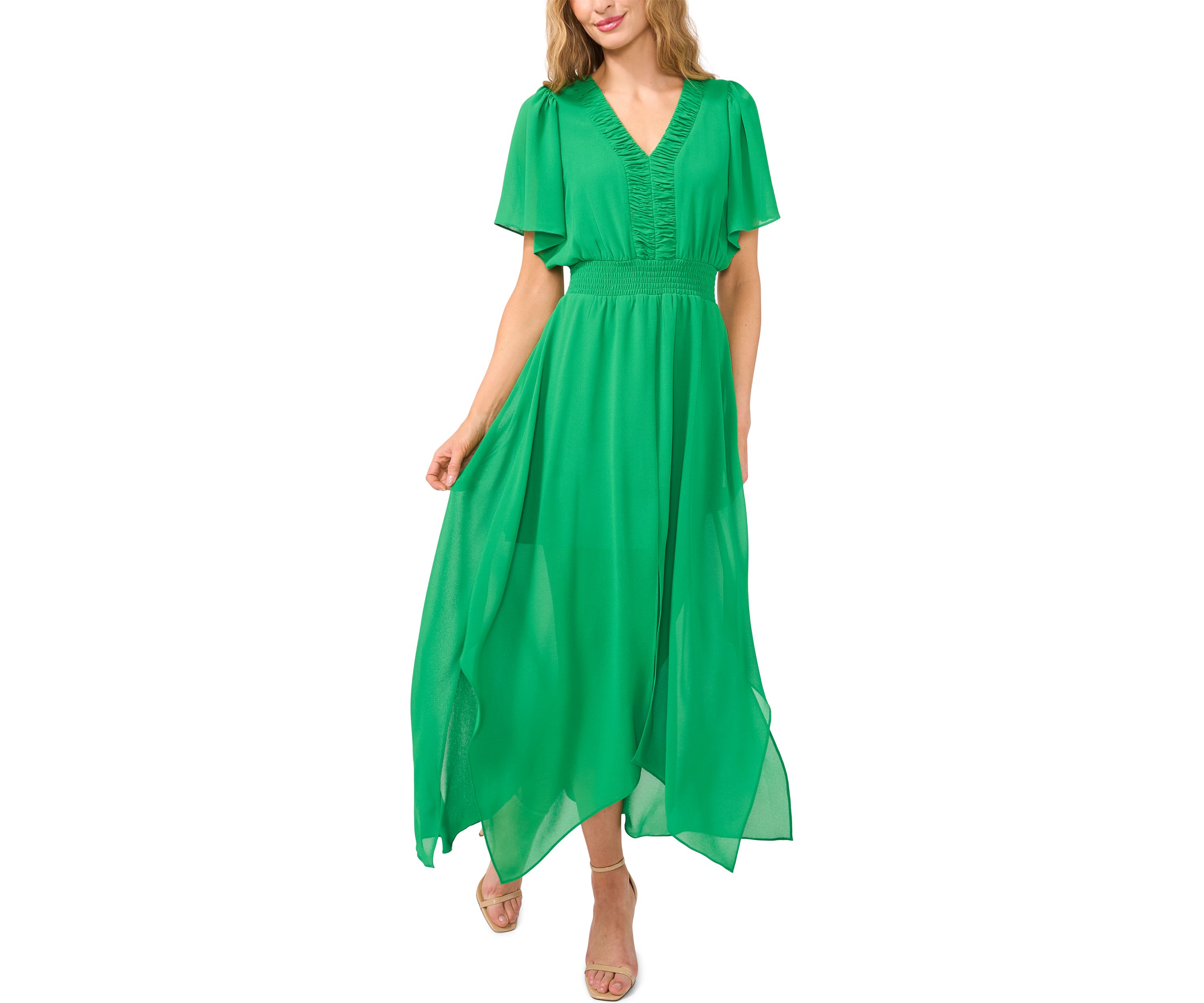 Petite Ruffle Detailed Maxi Dress