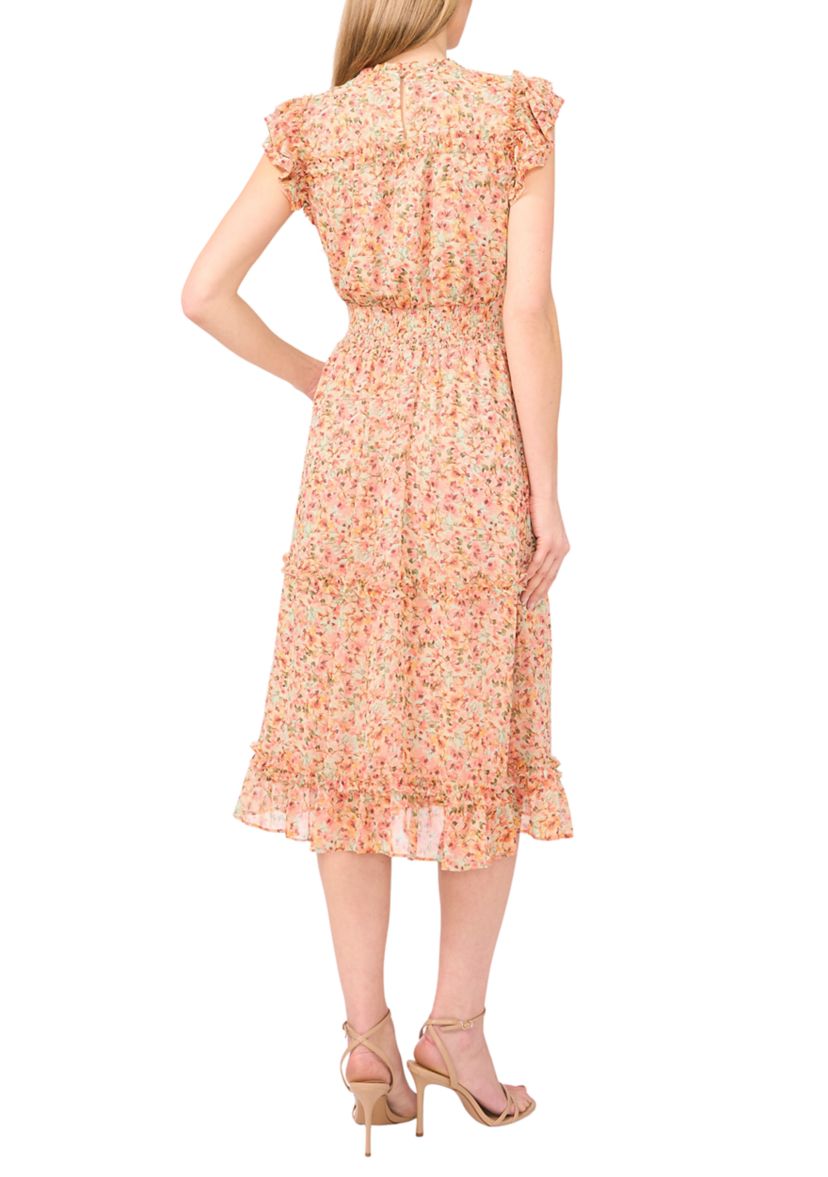 Petite Printed Midi Dress