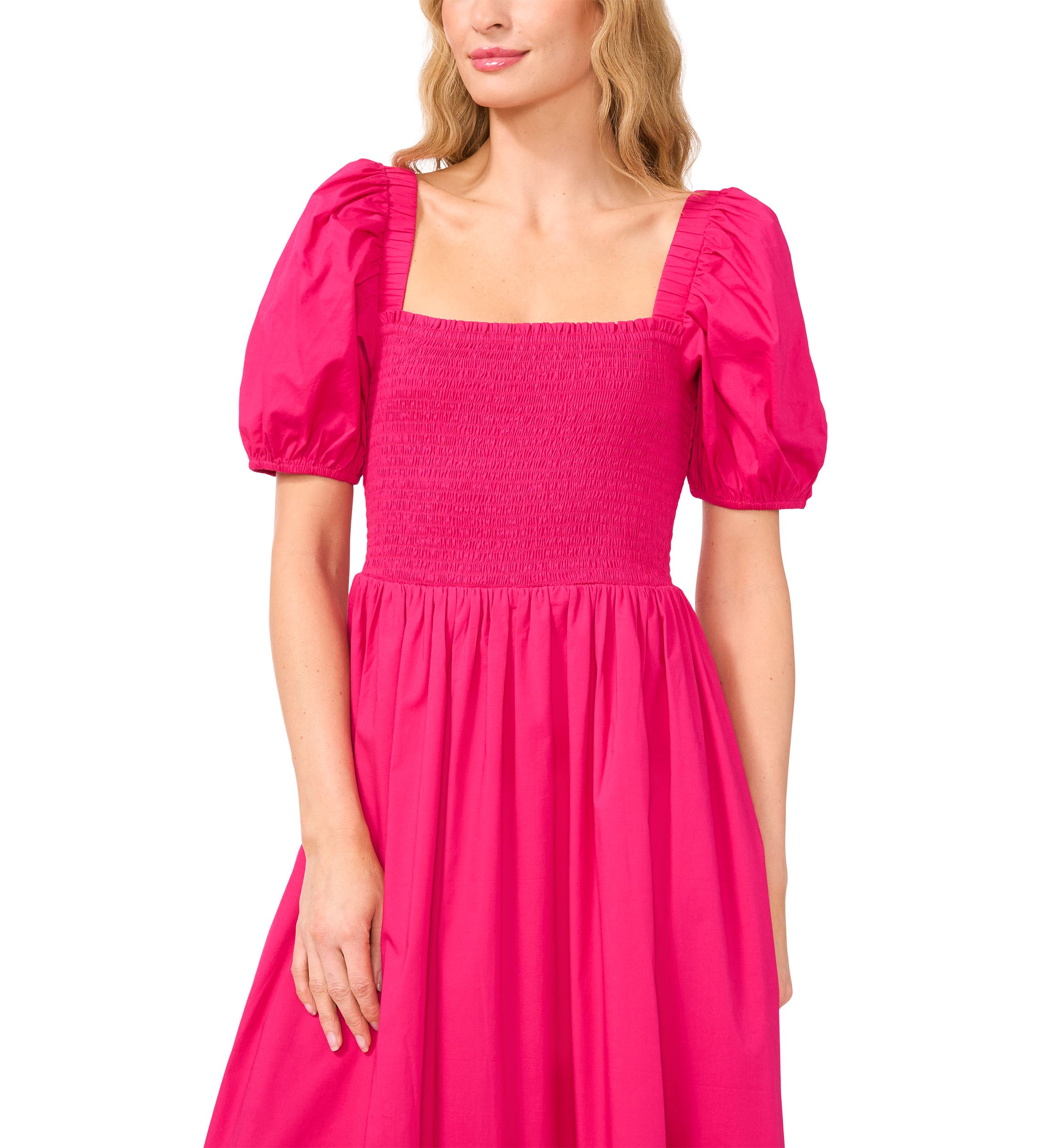 Petite Square Neck Eyelet Dress