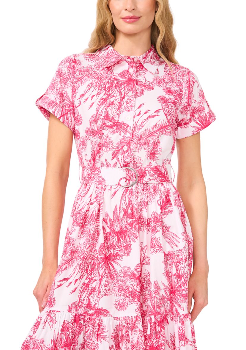Petite Printed Shirtdress