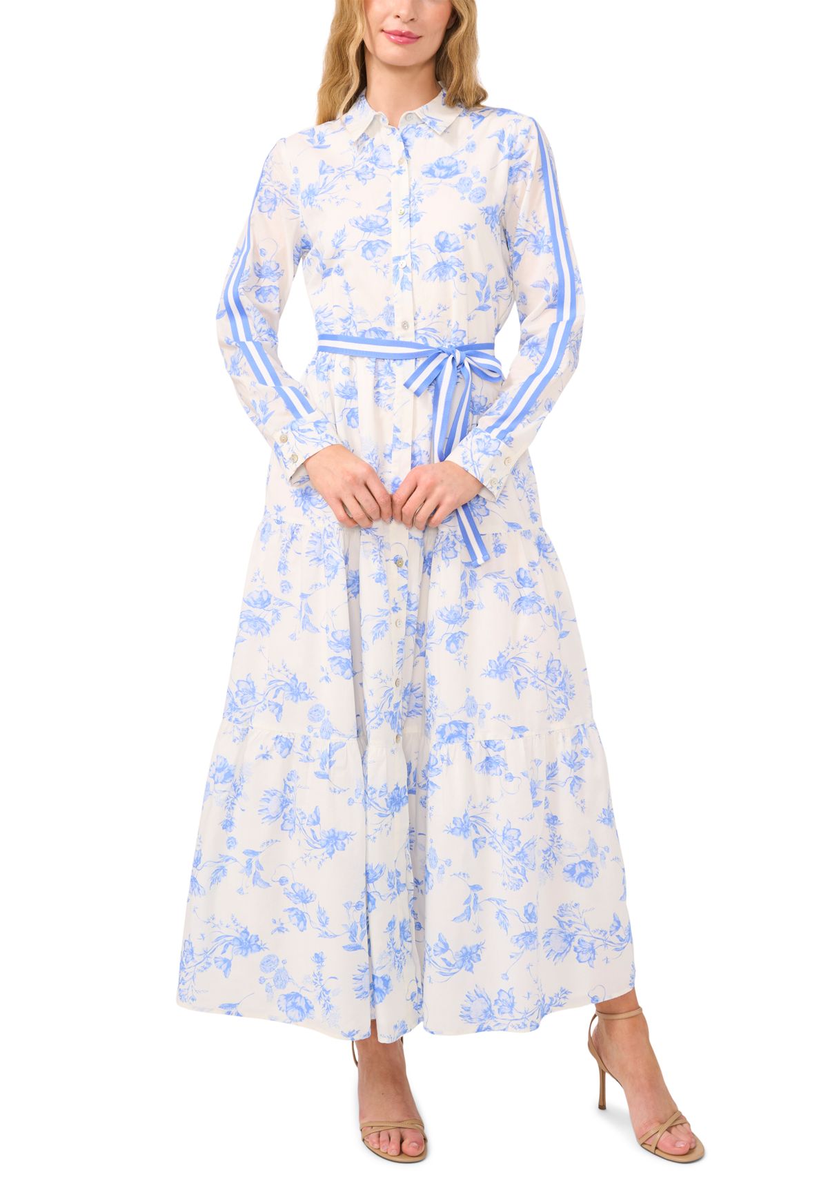 Petite Floral Printed Shirt Dress