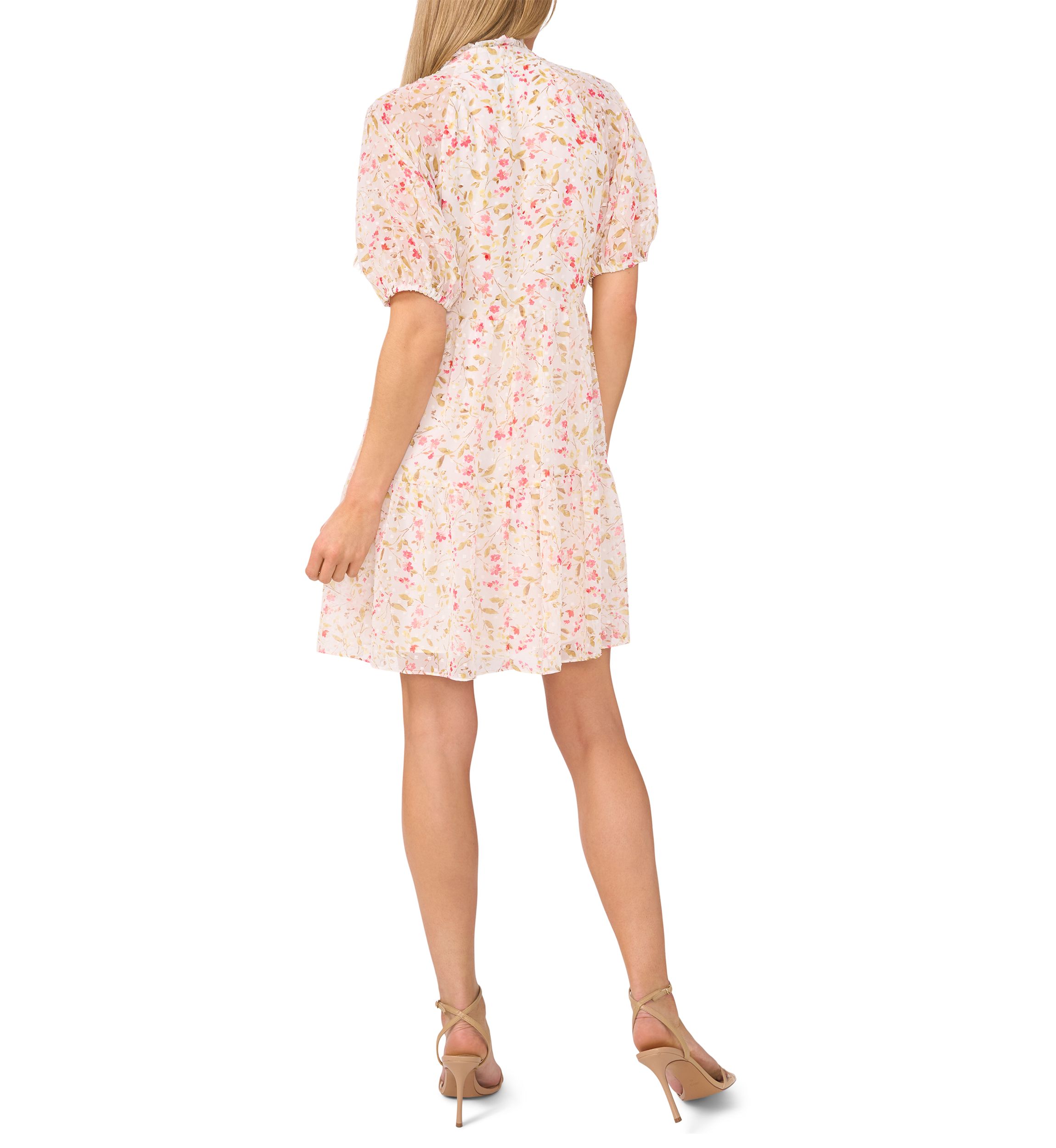 Petite Short Sleeve Printed Dress