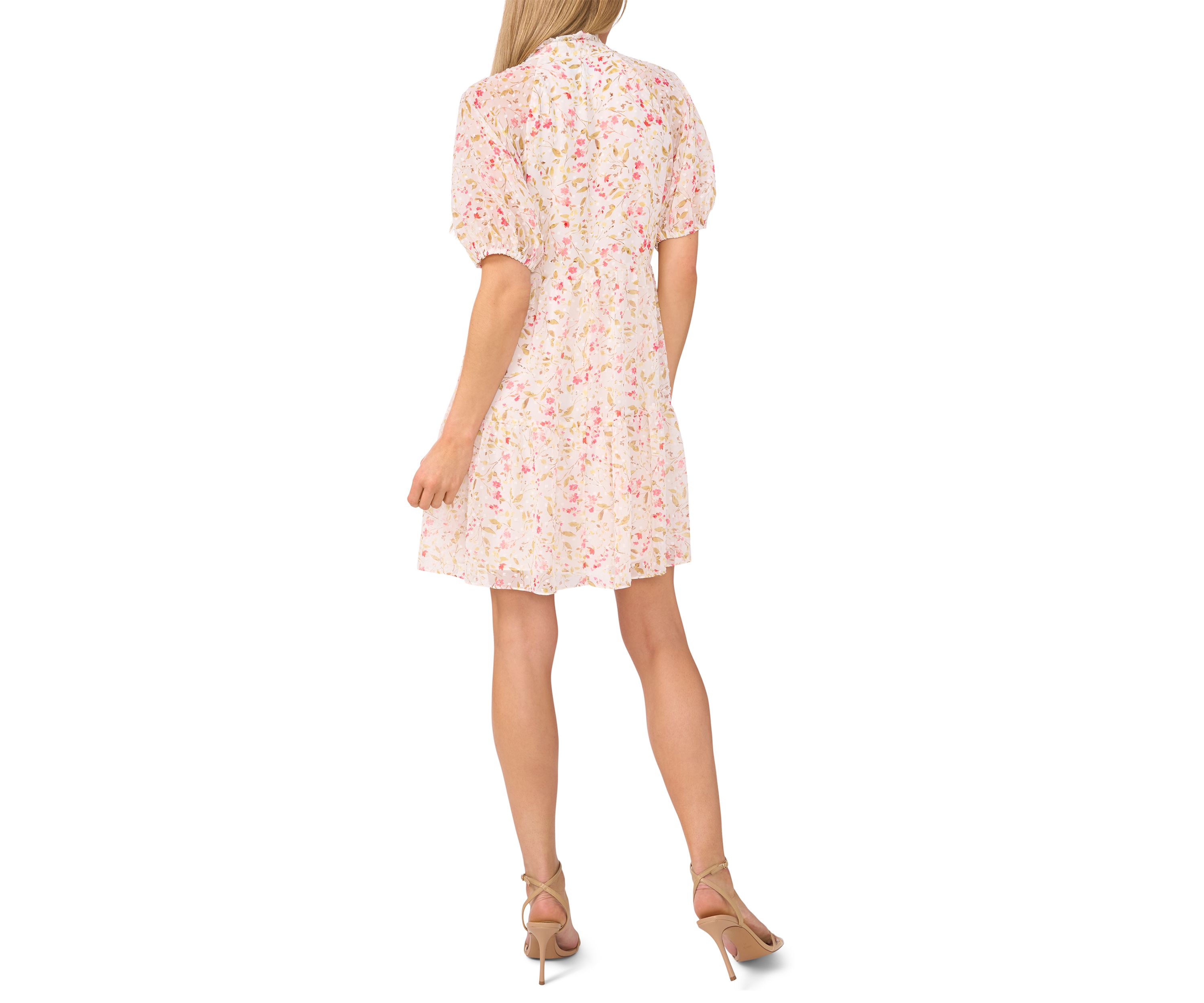 Petite Short Sleeve Printed Dress