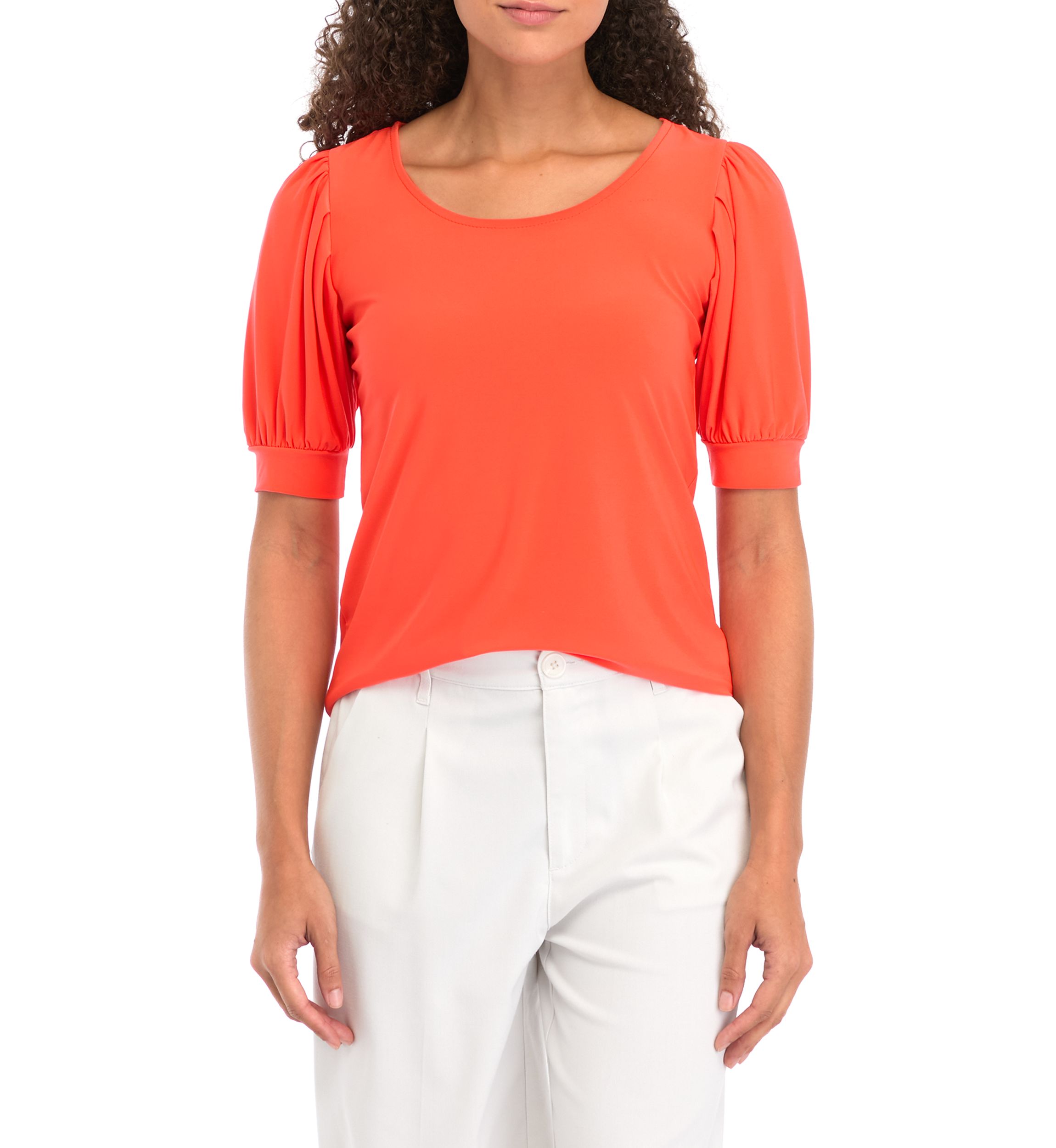 Petite Short Sleeve Scoop Neck Top