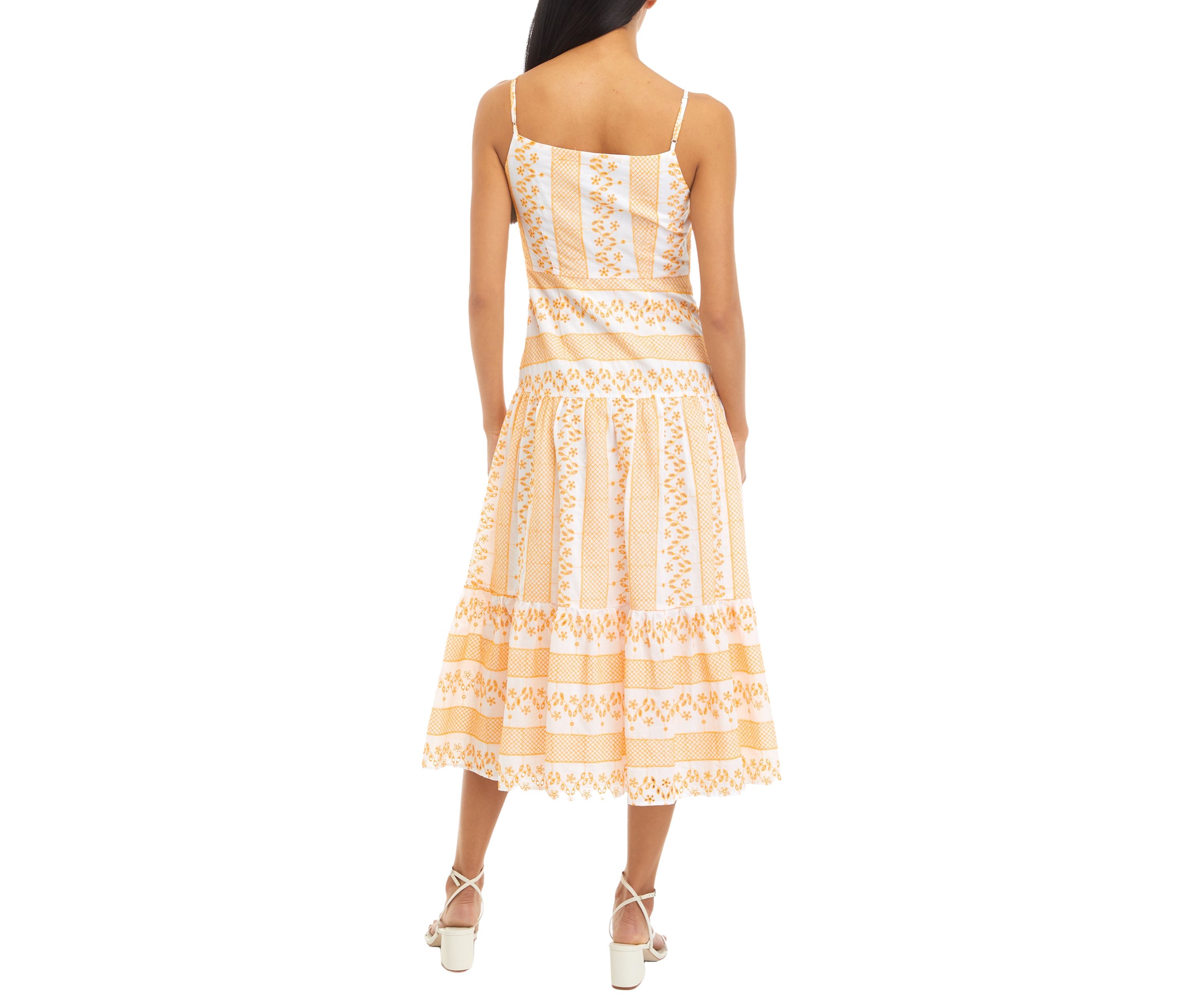 Petite Square Neck Eyelet Maxi Dress