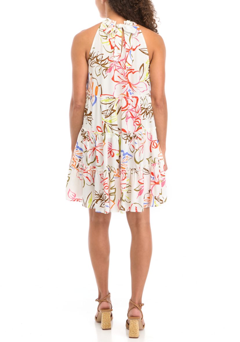 Petite Tiered Halter Dress