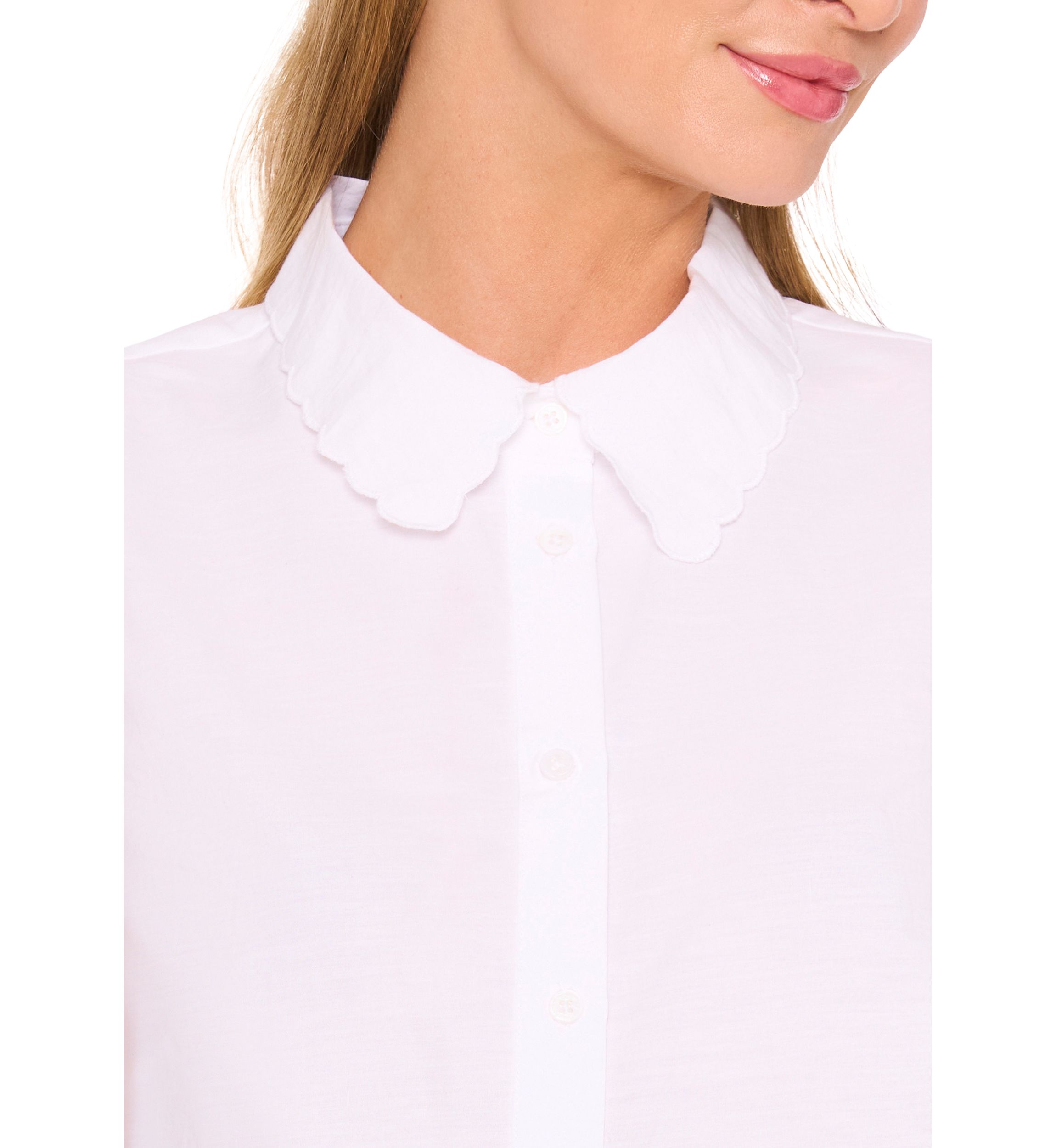 Petite Eyelet Embroidered Blouse