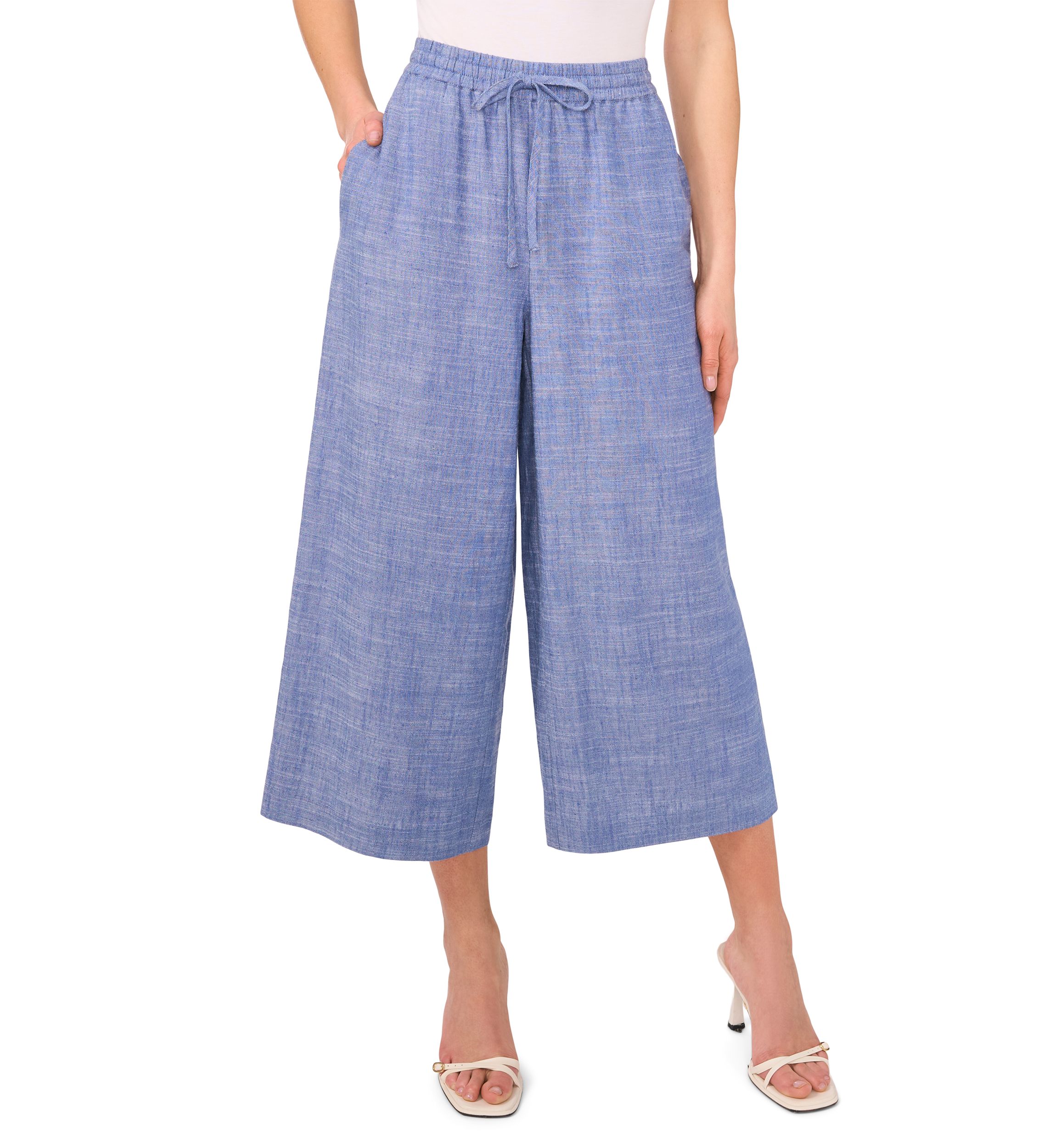 Petite Wide Leg Gathered Pants