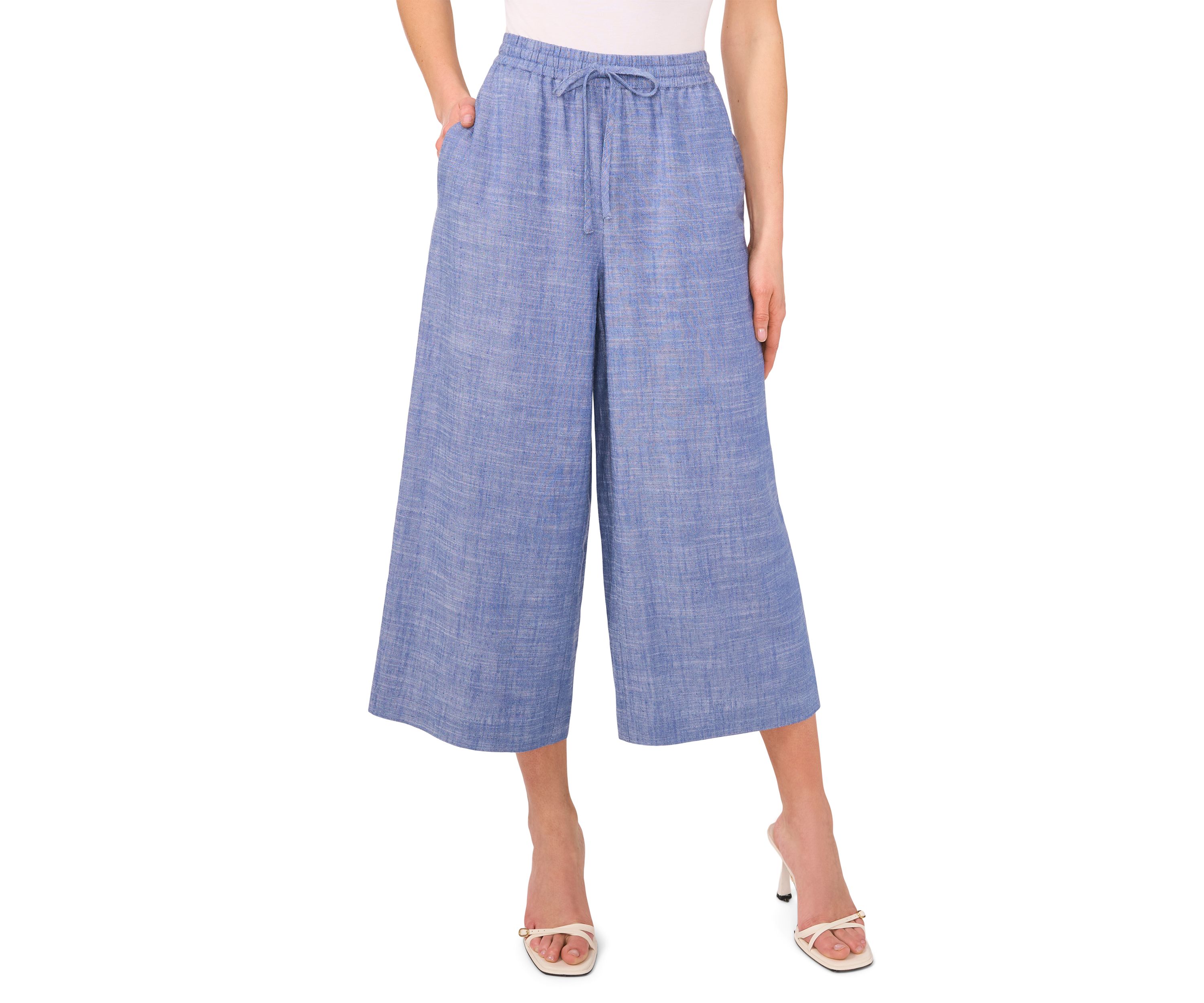 Petite Wide Leg Gathered Pants