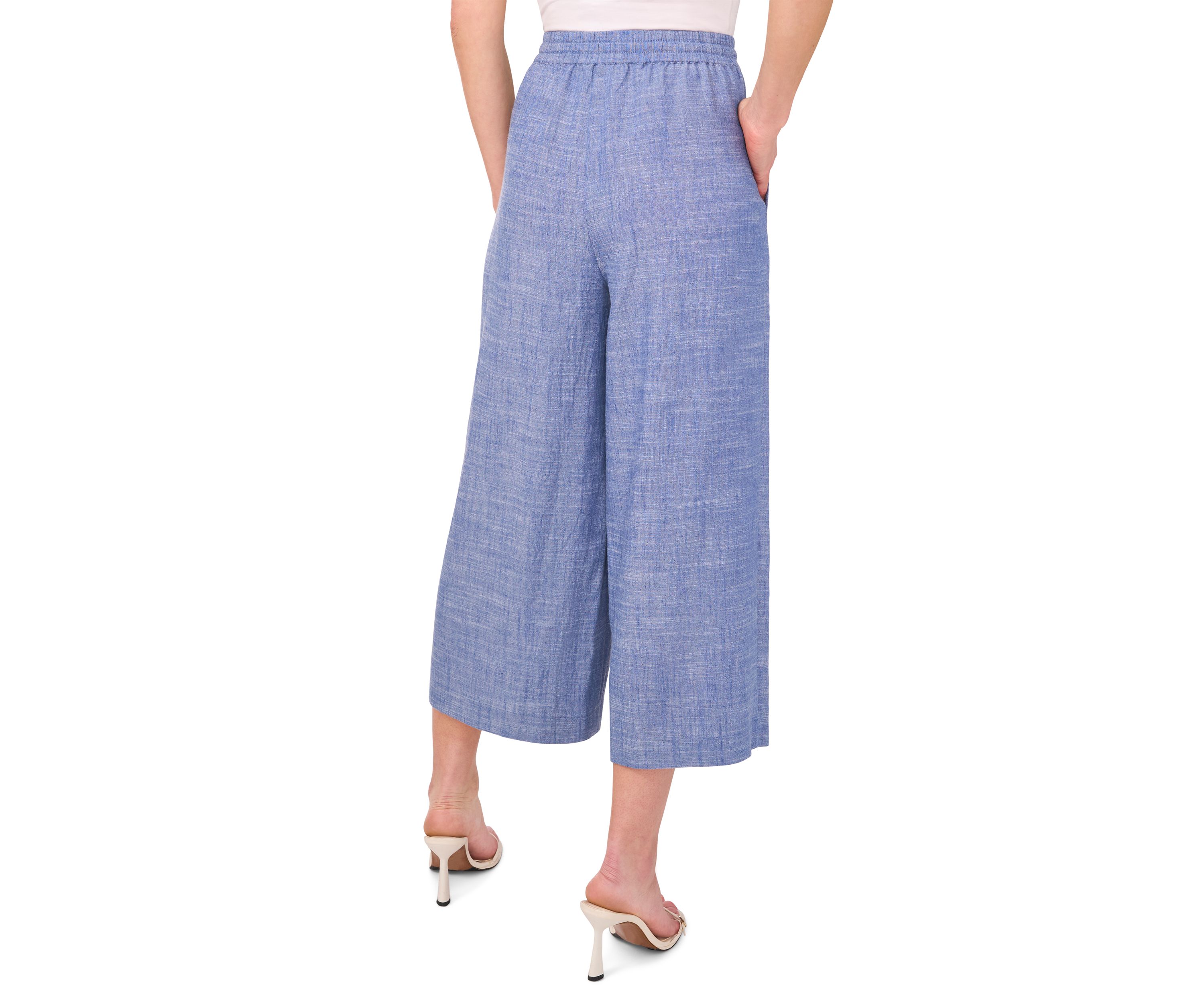 Petite Wide Leg Gathered Pants