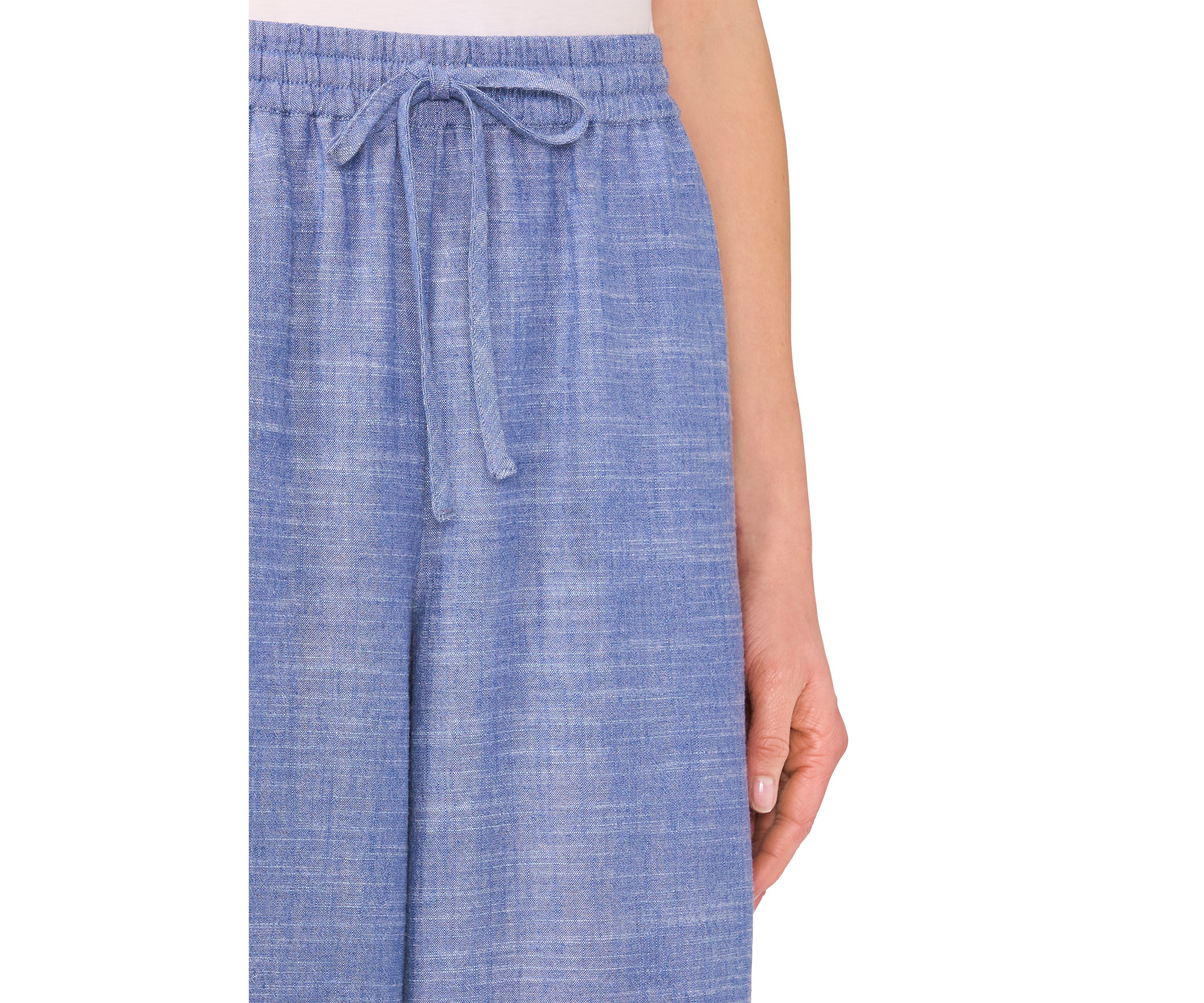 Petite Wide Leg Gathered Pants