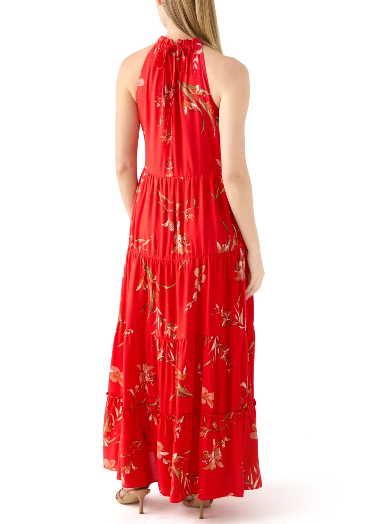 Petite Tiered Halter Maxi Dress
